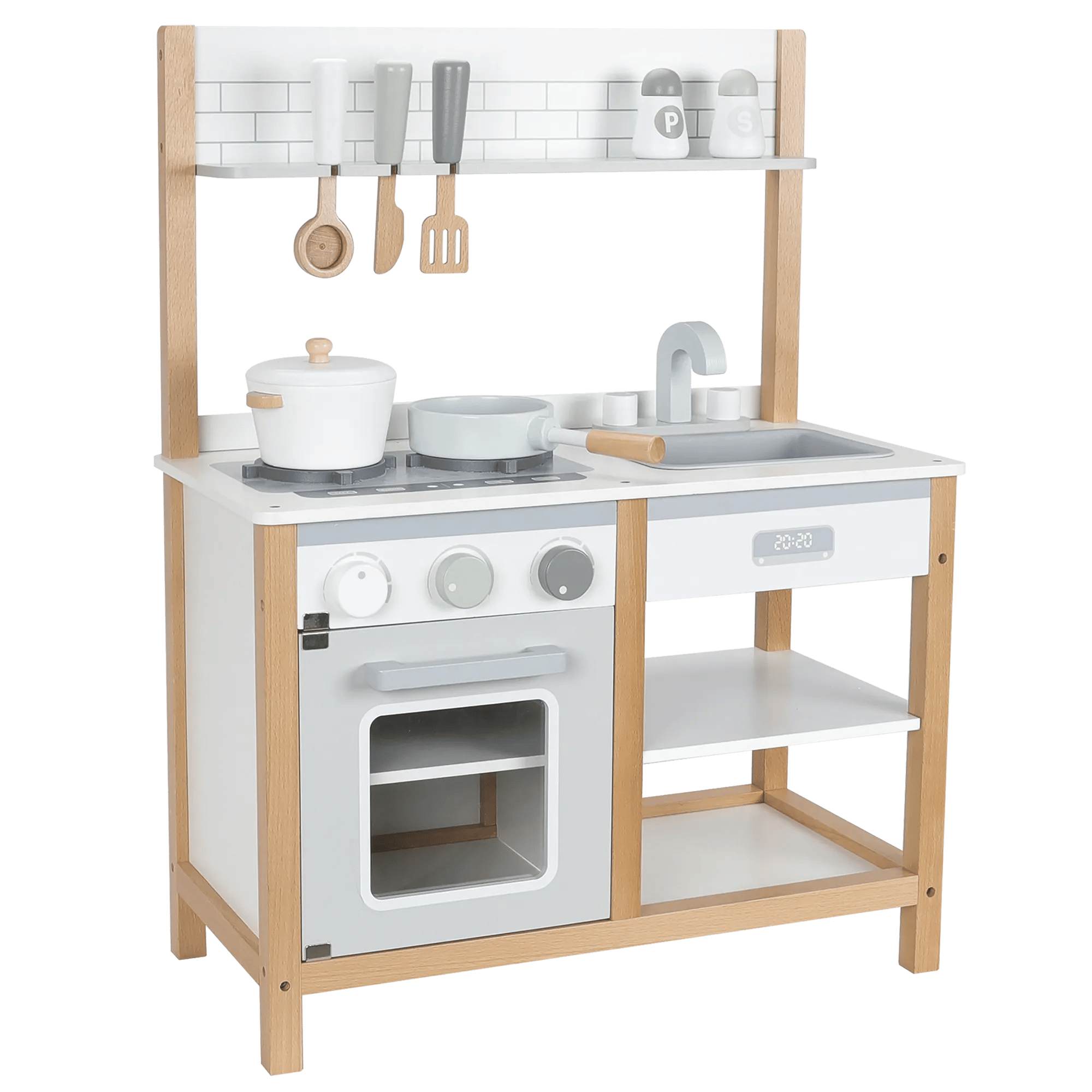 NORDIC PLAY Nature Til børneværelset Legekøkken med tilbehør i Hvid, 1