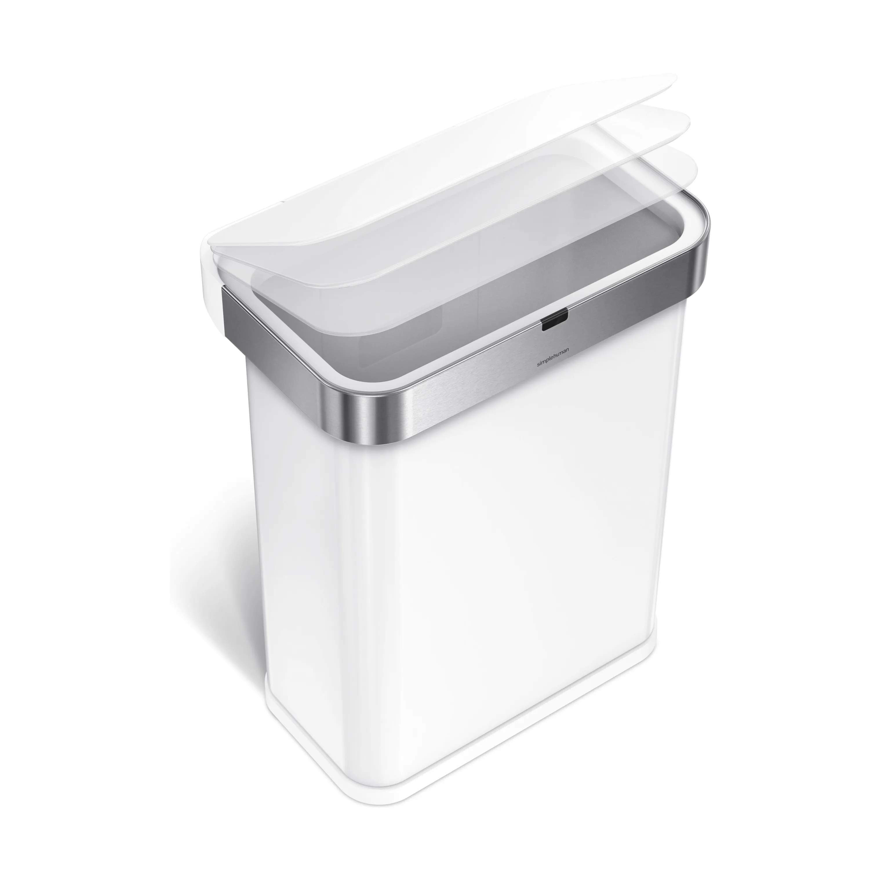 Simplehuman Spande uden pedal Affaldsspand i Hvid, 4