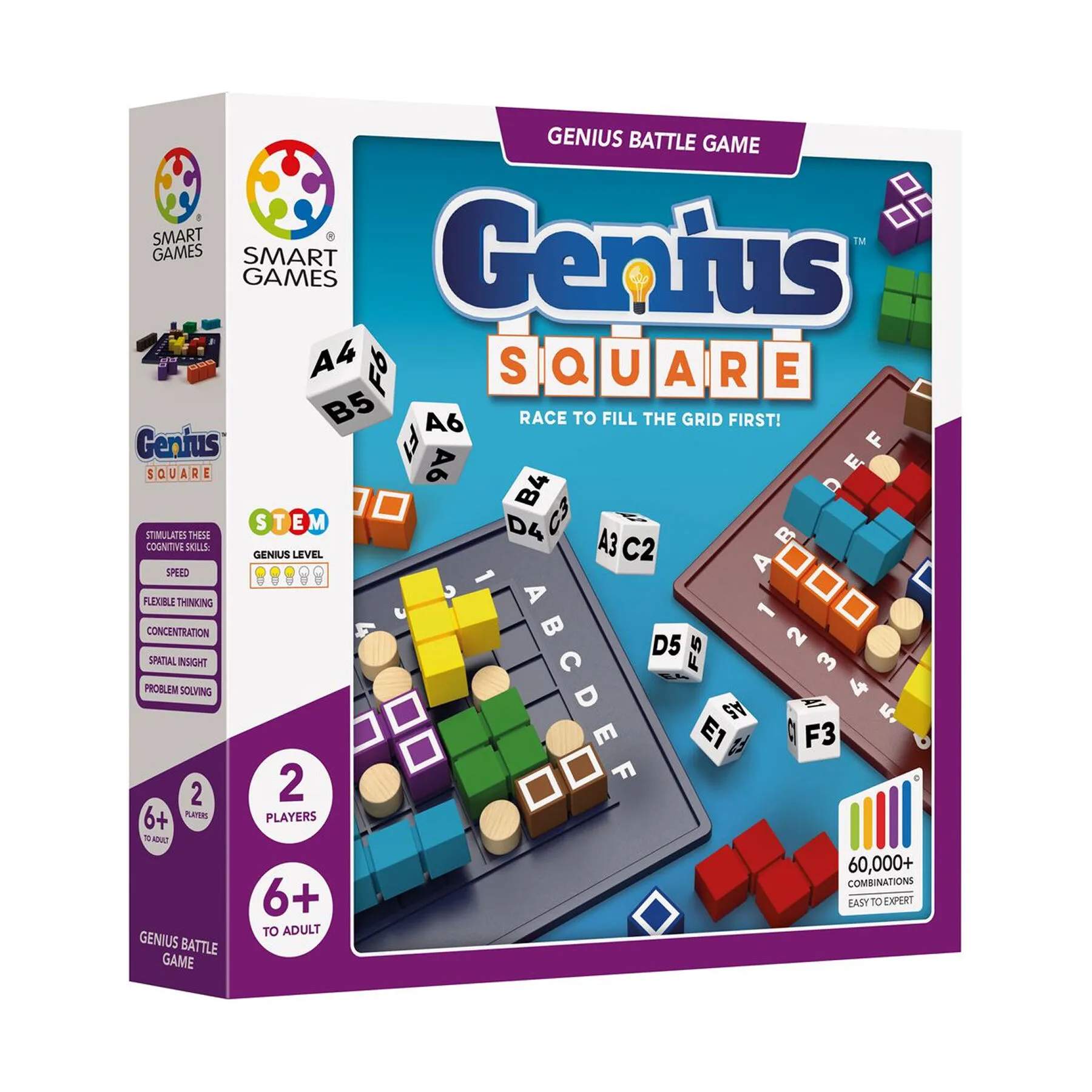 Spilbræt Spil SmartGames Brætspil - Genius Square i Multifarvet, 1