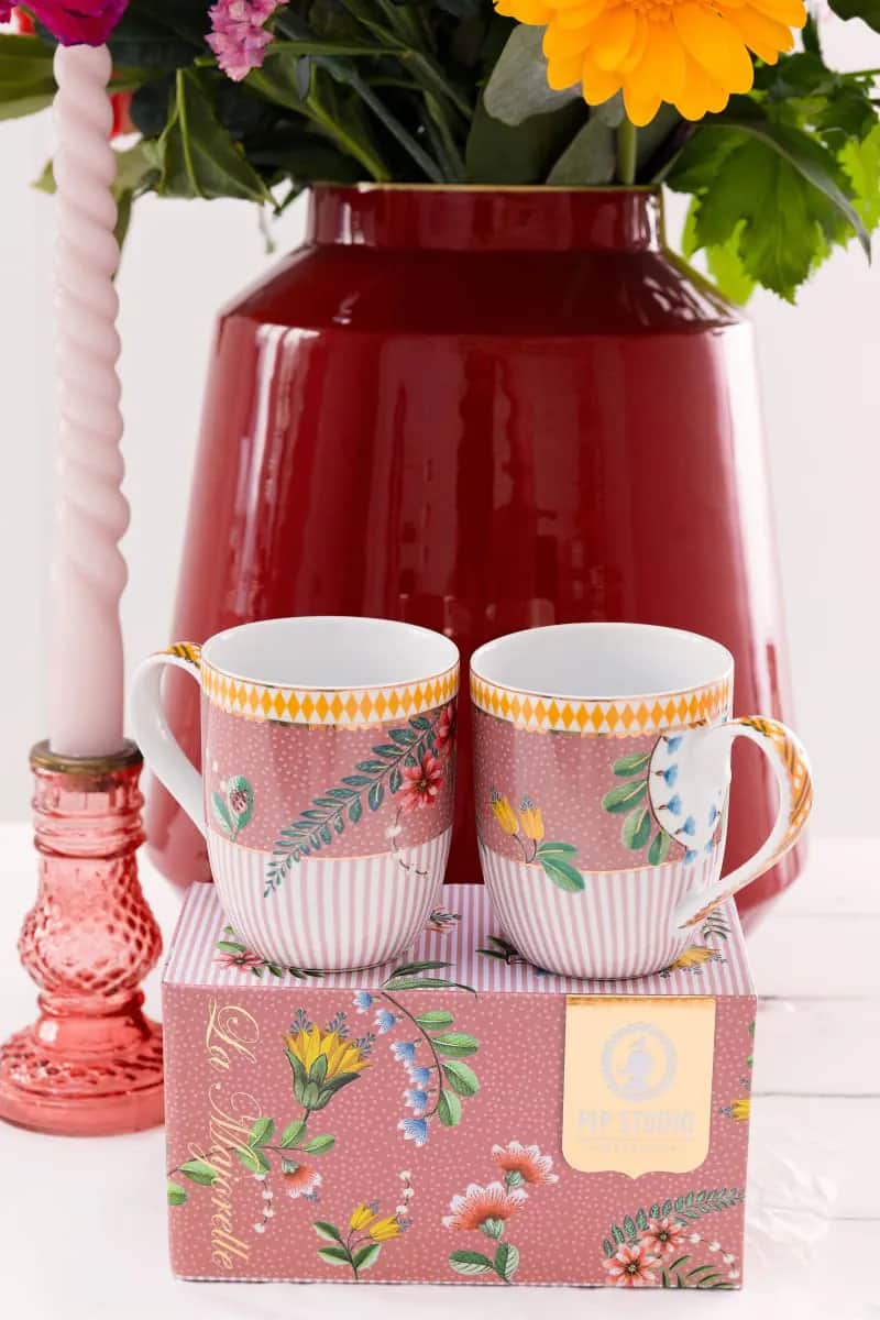PIP Studio Krus og kopper med hank La Majorelle Krus i Pink, 145 ml, 3