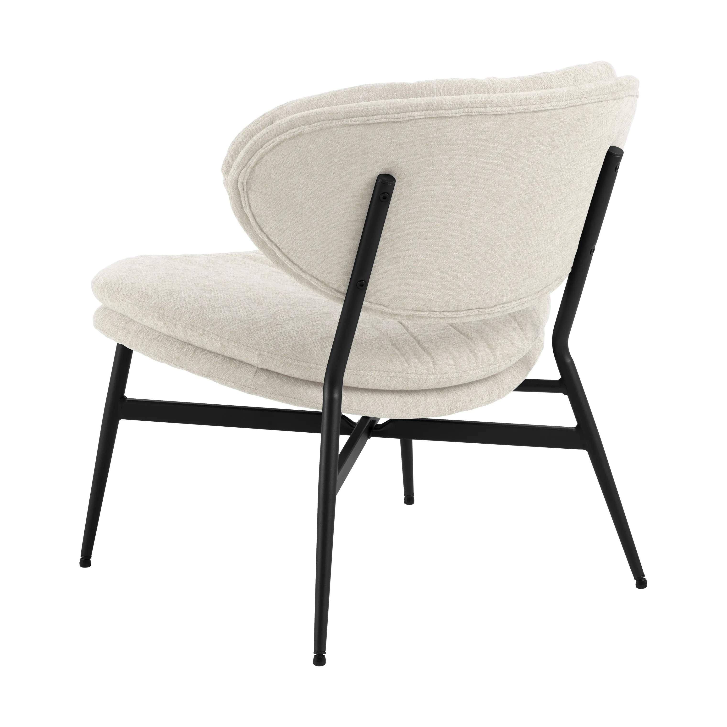 CASA Living Lænestole Burma Loungestol i beige / mat sort, 4