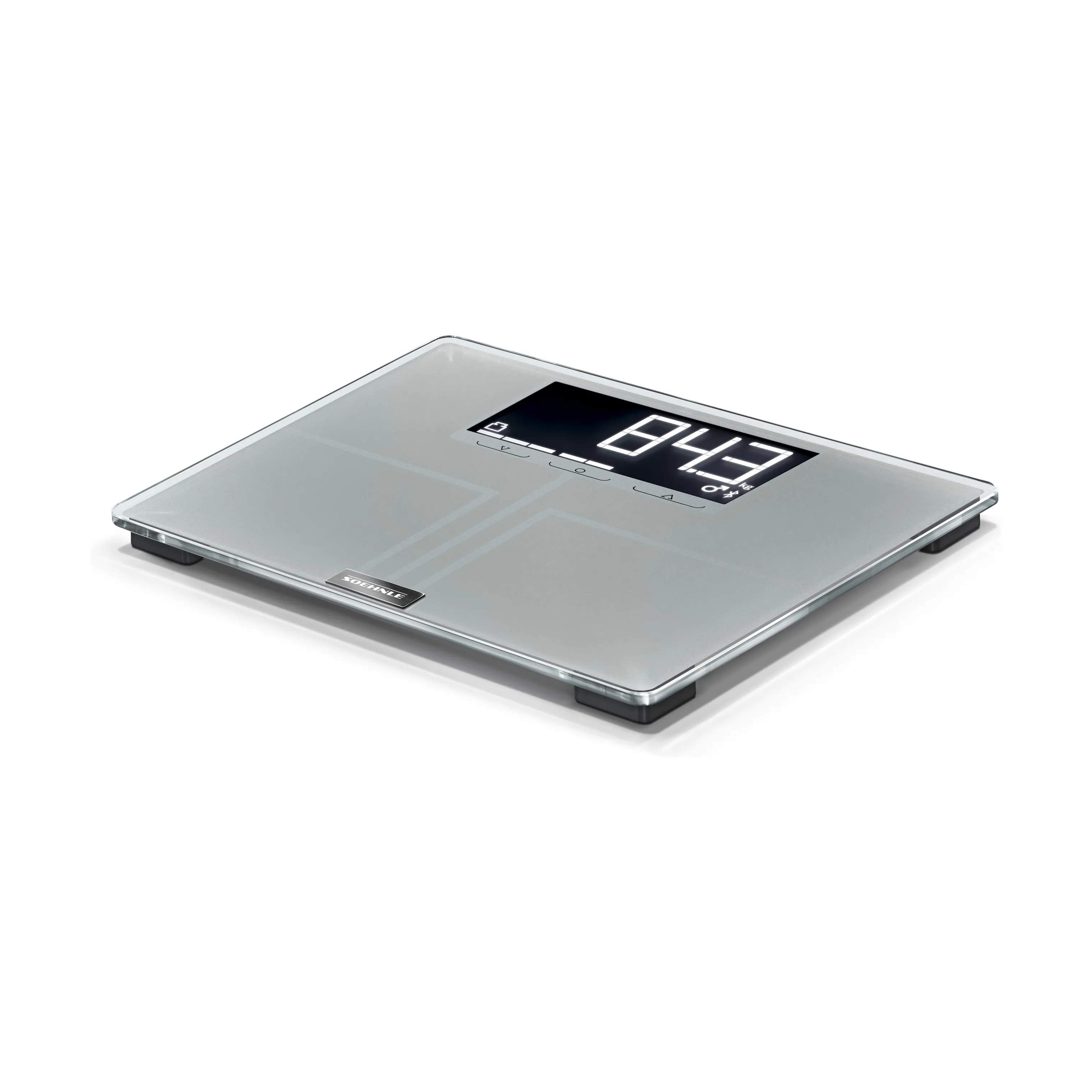 Soehnle Badevægte Style Sense Shape Sense Connect 200 Kropsanalysevægt i Grå, 3