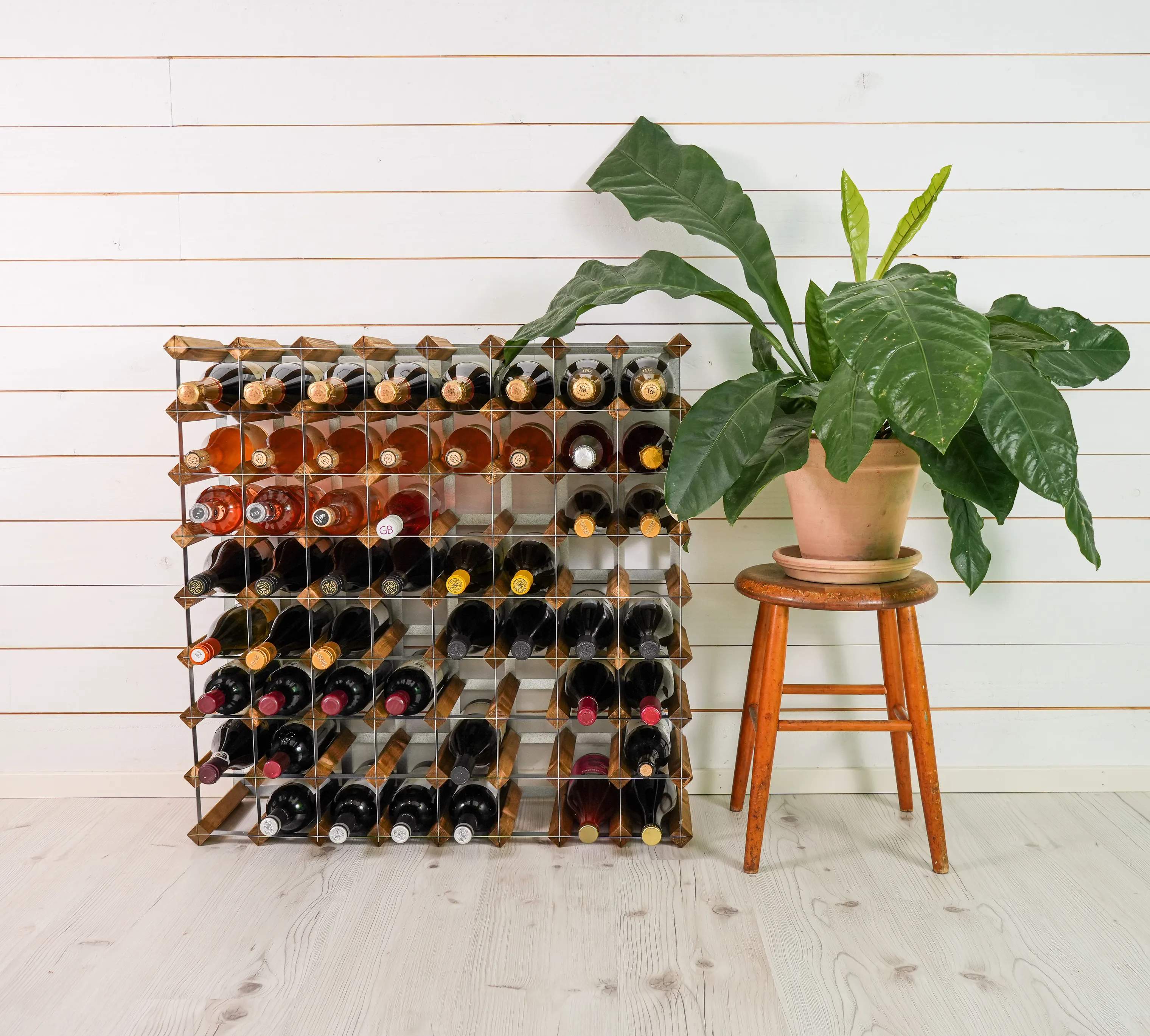 Traditional Wine Racks Vinreoler Vinreol i Lys eg, 72 flasker, 3