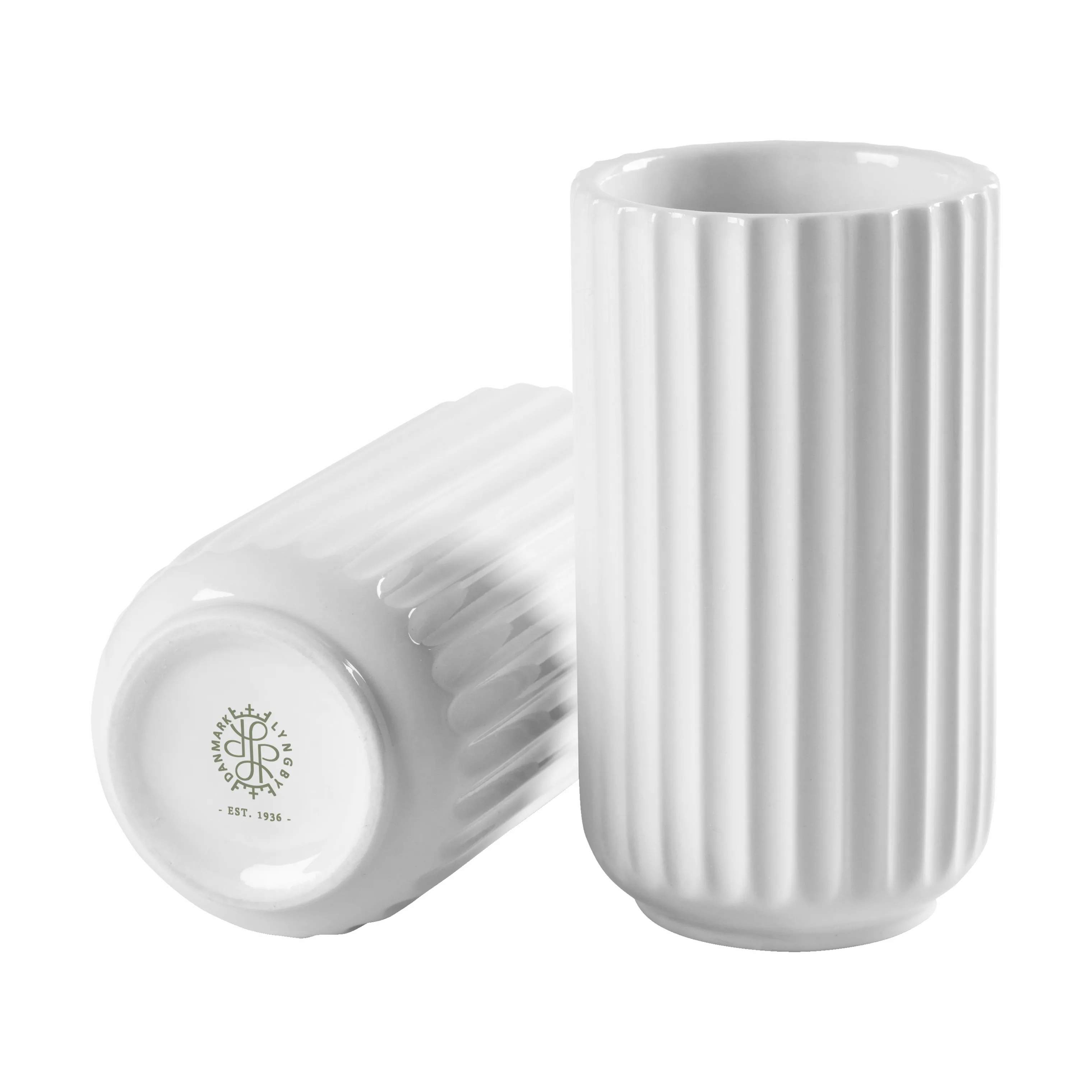 Lyngby Porcelæn Vaser Klassisk Lyngby Vase i Hvid, 12,5 cm, 2