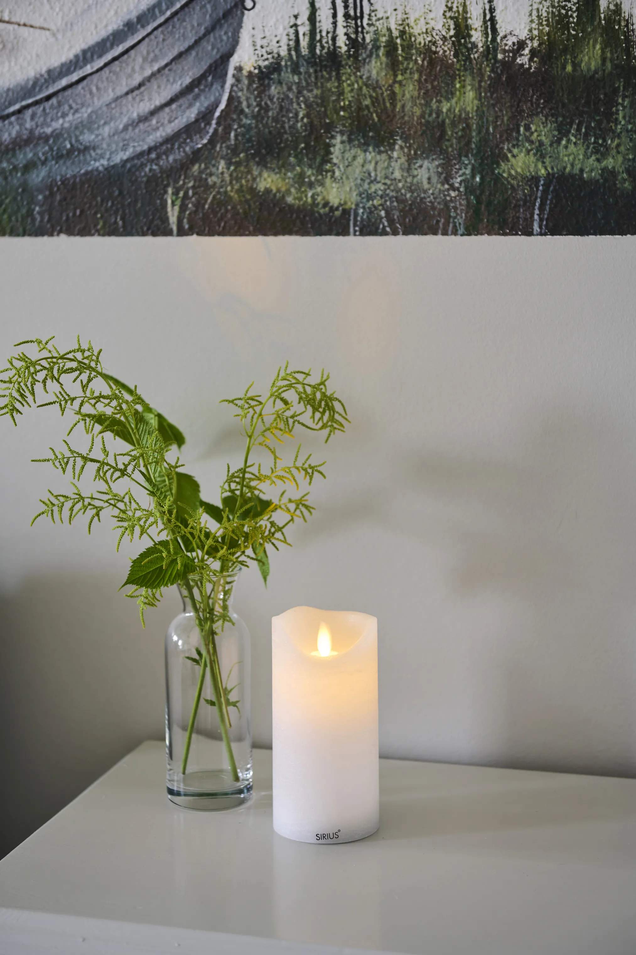 Sirius LED-lys Sara Genopladelig LED Bloklys i H15 x Ø7,5 cm, 2