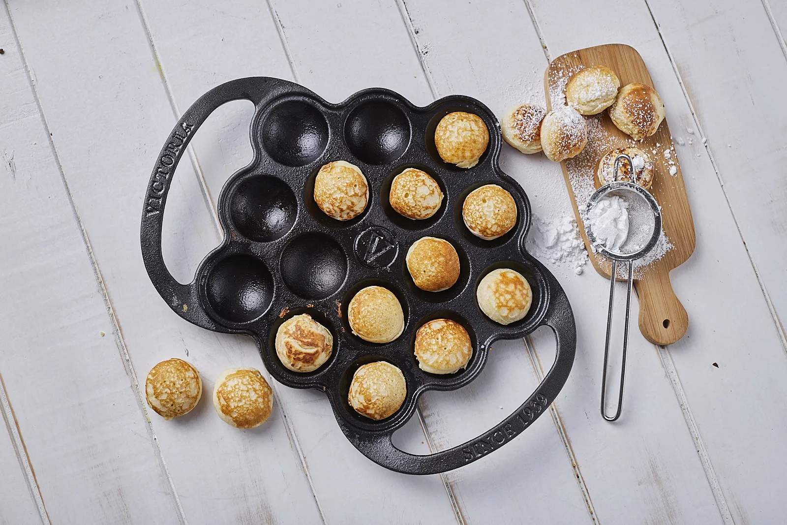 Victoria Æbleskivepander Emaljeret Æbleskivepande i Sort, 6