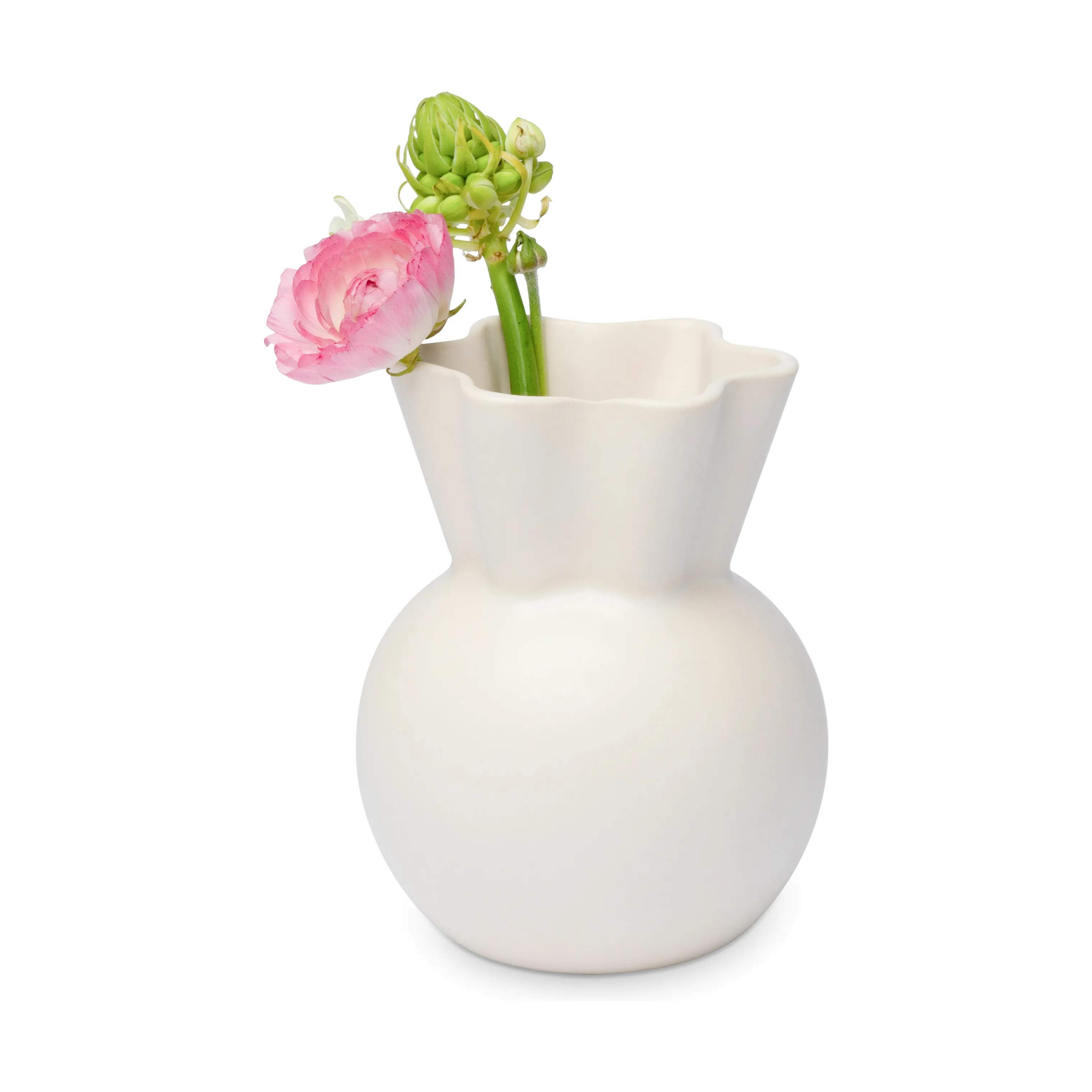 Spring Copenhagen Vaser Svungen Top Vase i Hvid, 14 cm, 4