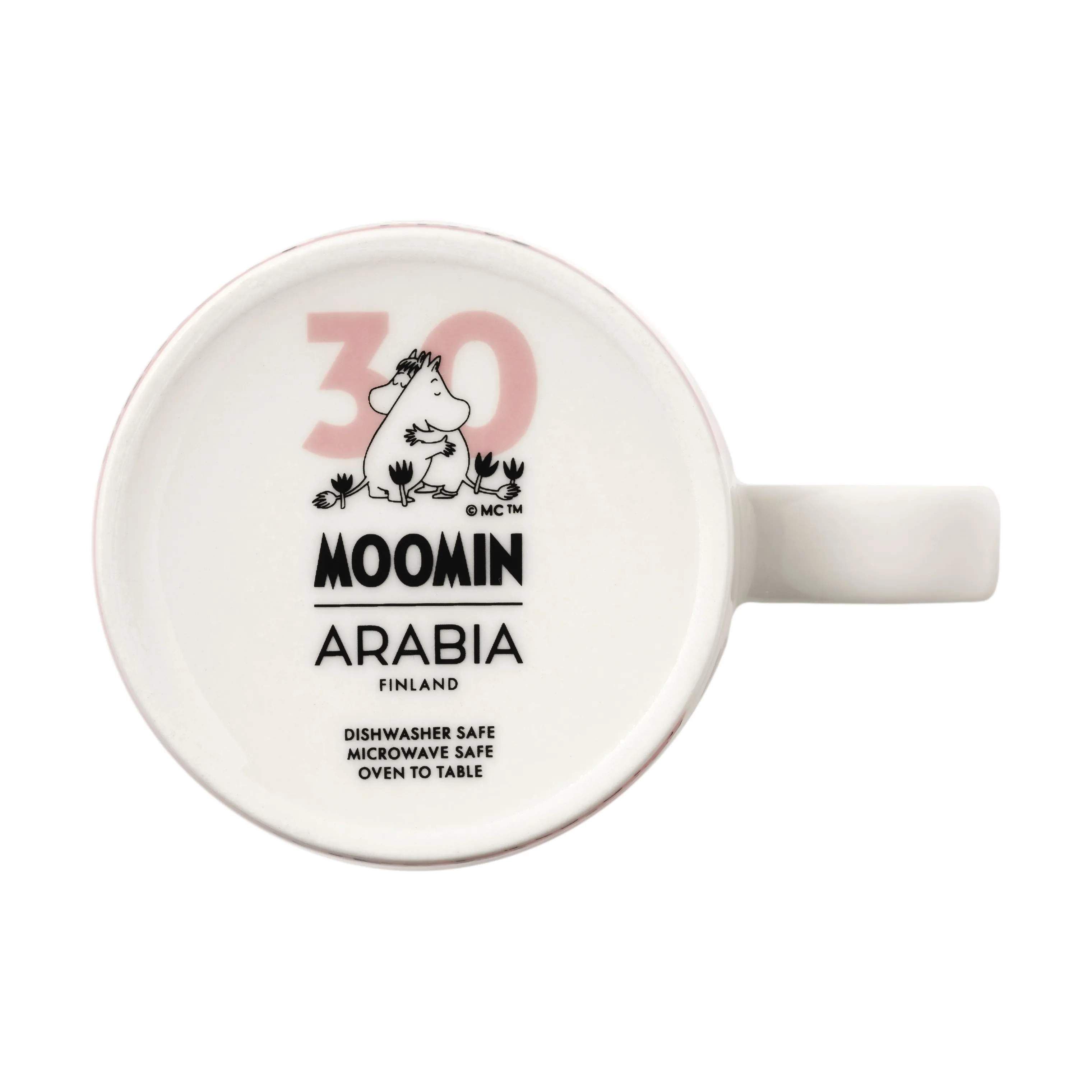 Moomin Arabia Krus og kopper med hank Kærlighed 30 år Jubilæumskrus i 30 cl, 4
