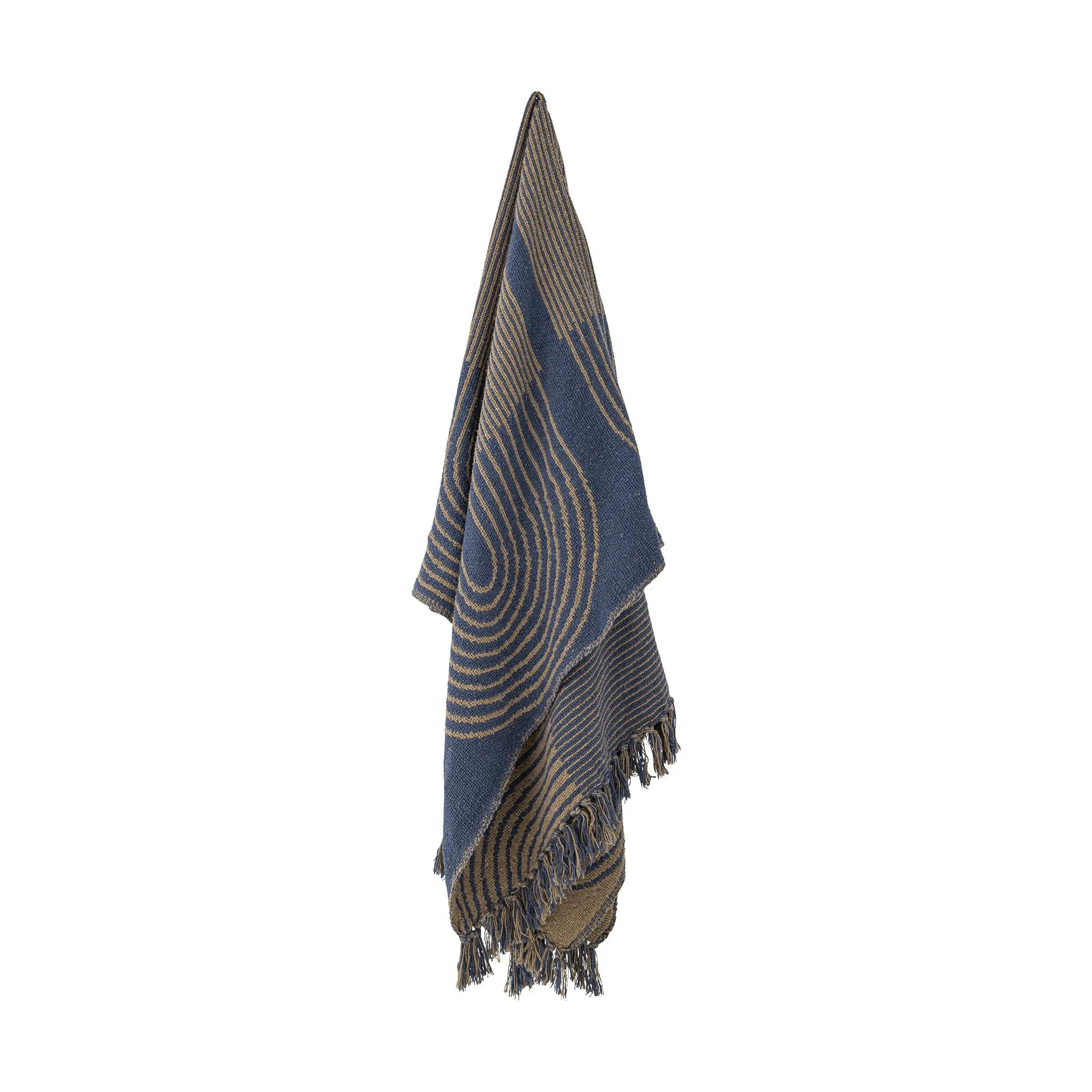 Bloomingville Plaider Tiffanie Plaid i Blå/beige, 4