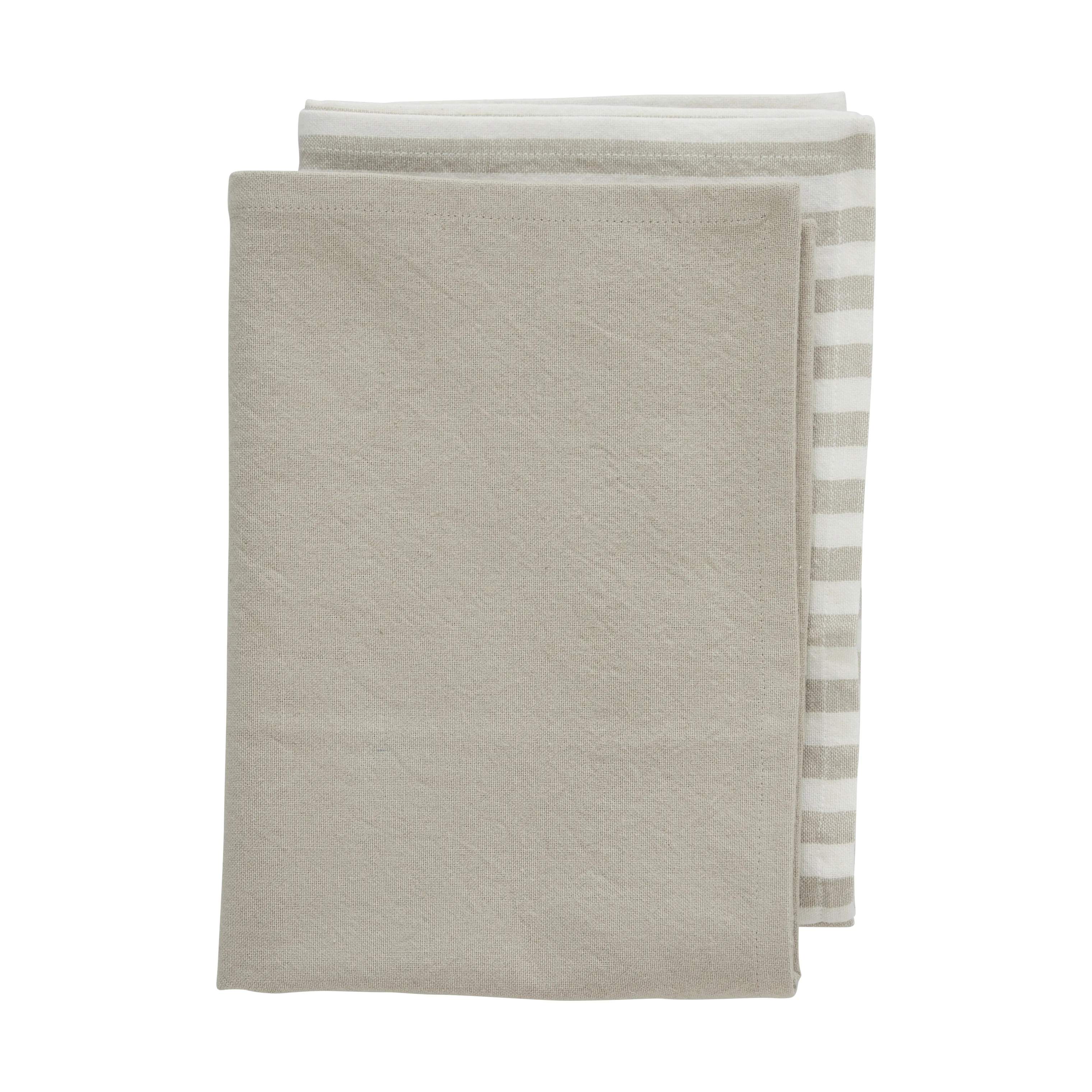 Lene Bjerre Viskestykker Estrille Viskestykke - 2 stk. i sand, 1