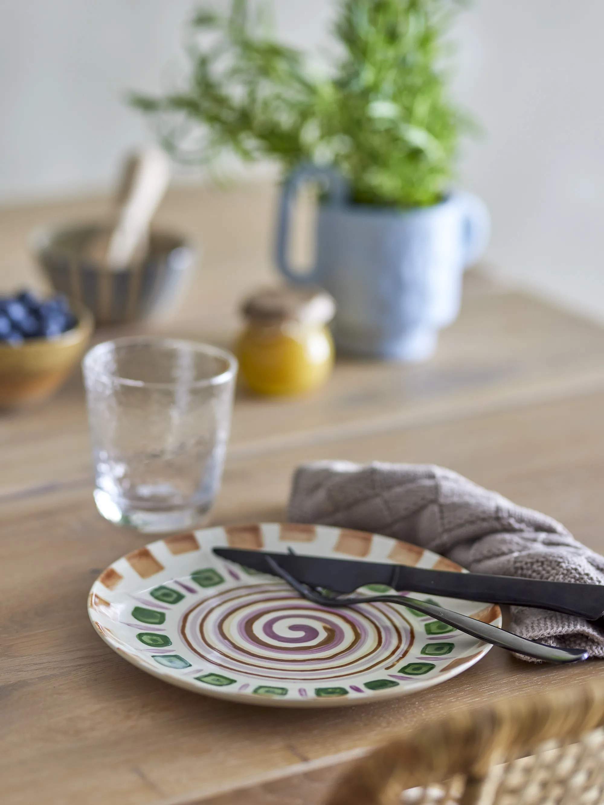 Bloomingville Frokosttallerkener Shama Tallerken i Grøn, 20,5 cm, 2
