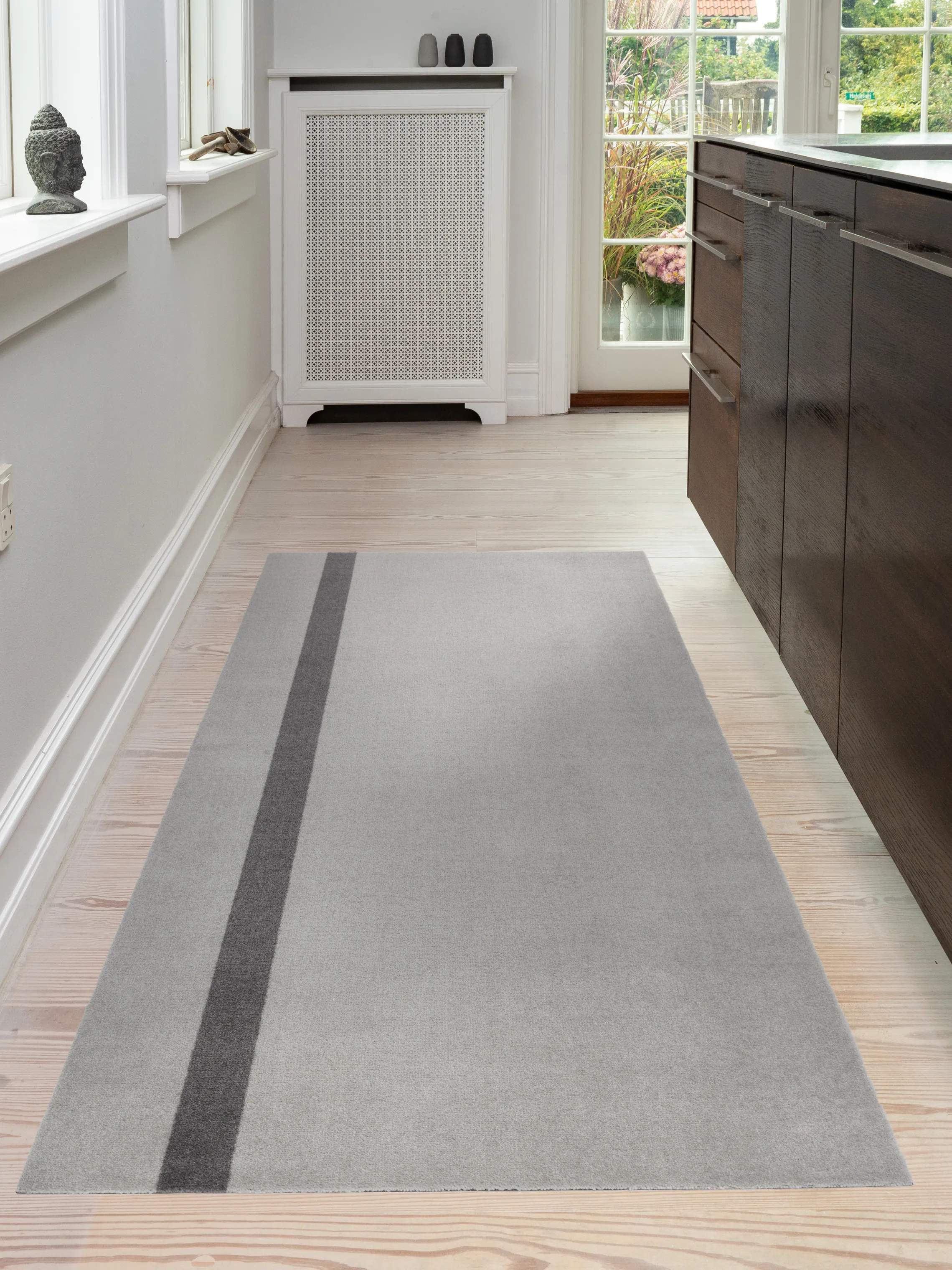 Tica Copenhagen Gulvtæpper Stripes Vertikal Gulvtæppe i Lysegrå/steelgrey, B90 x L200 cm, 3