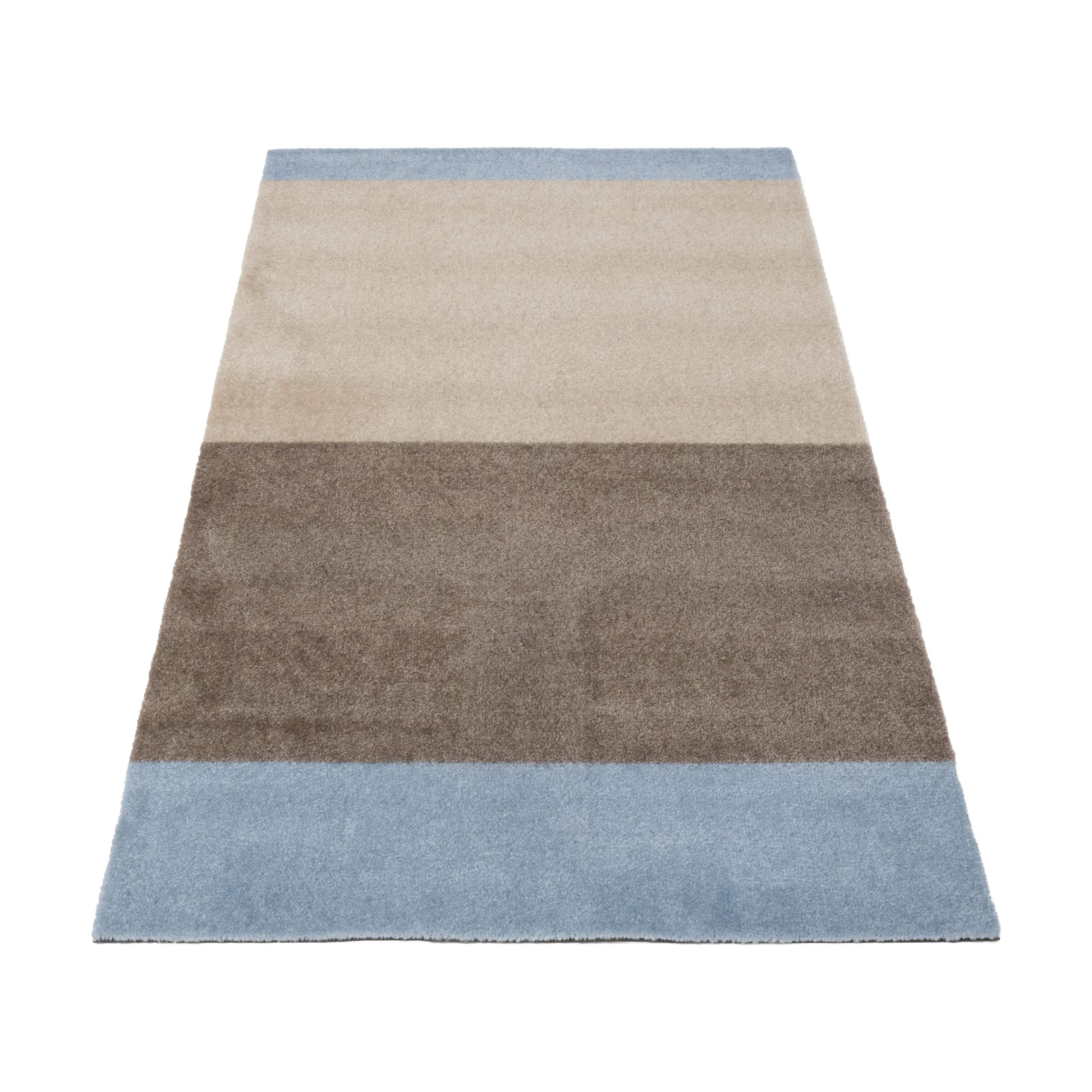 Tica Copenhagen Gulvtæpper Stripes Horisontal Gulvtæppe i Ivory/Sand/Blå, B67 x L120 cm, 4