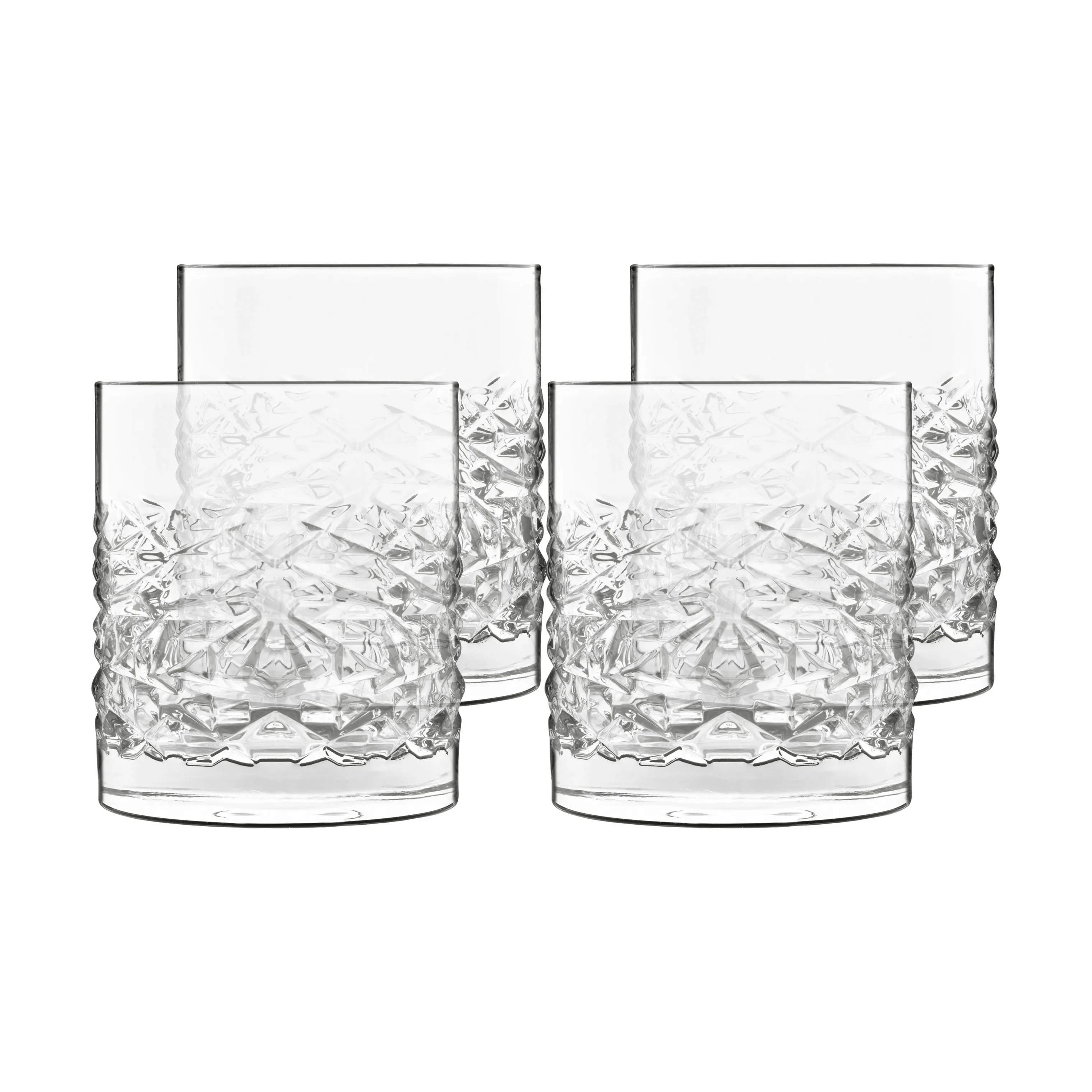 Luigi Bormioli vandglas Mixology Textures Vandglas - 4 stk.