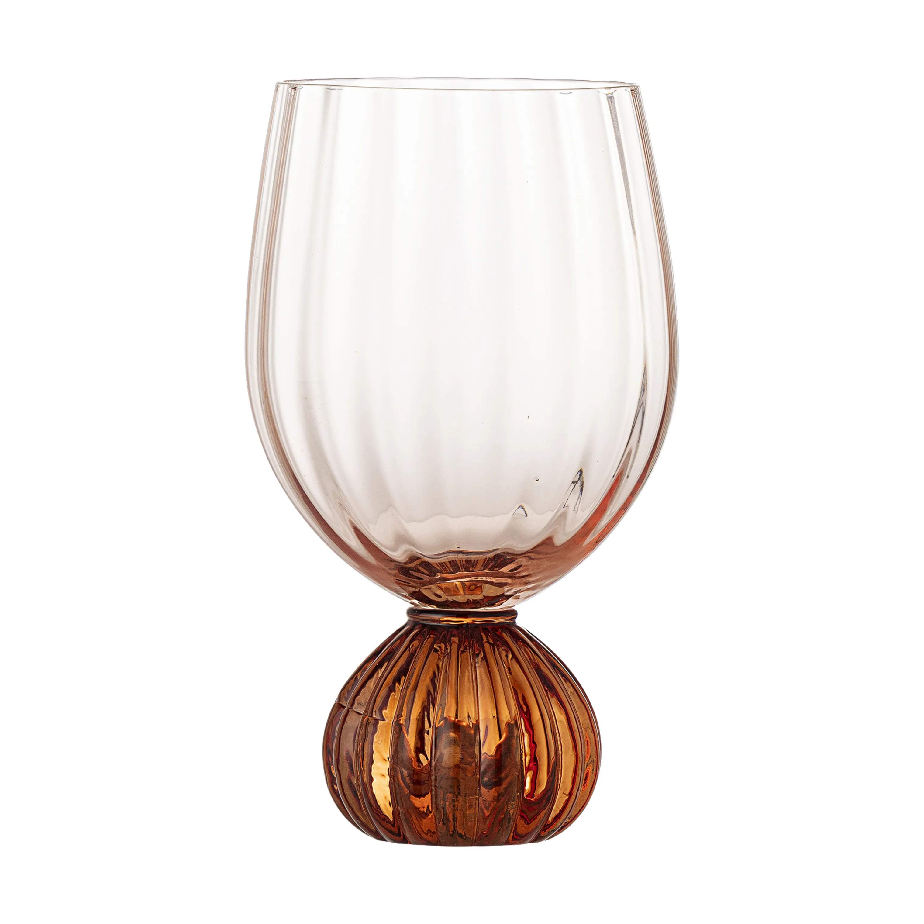 Bloomingville Hvidvinsglas Taurin Vinglas i Lyserød, 1