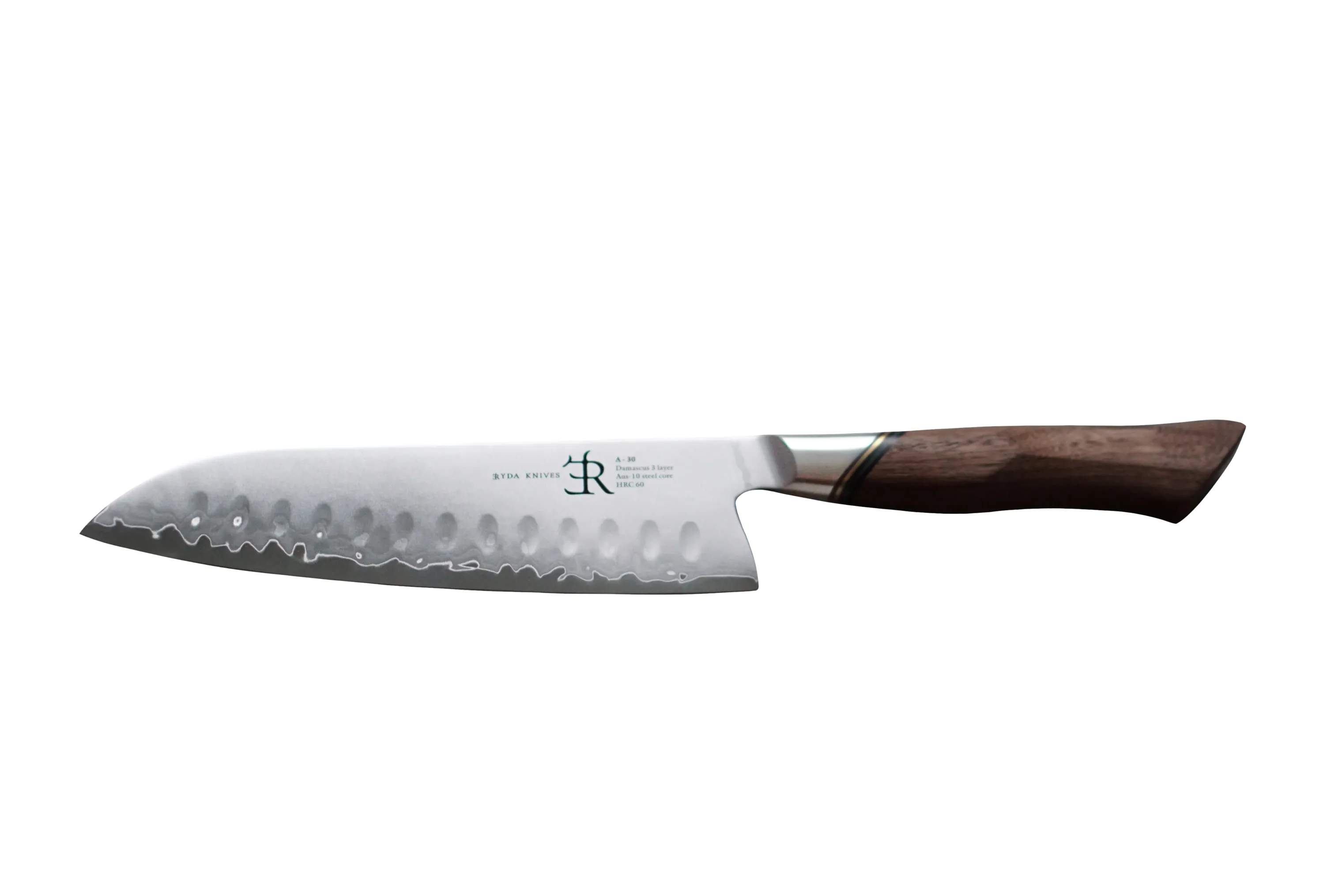 Ryda Knives Santokuknive A30 Santokukniv i rustfrit stål/brun, 1