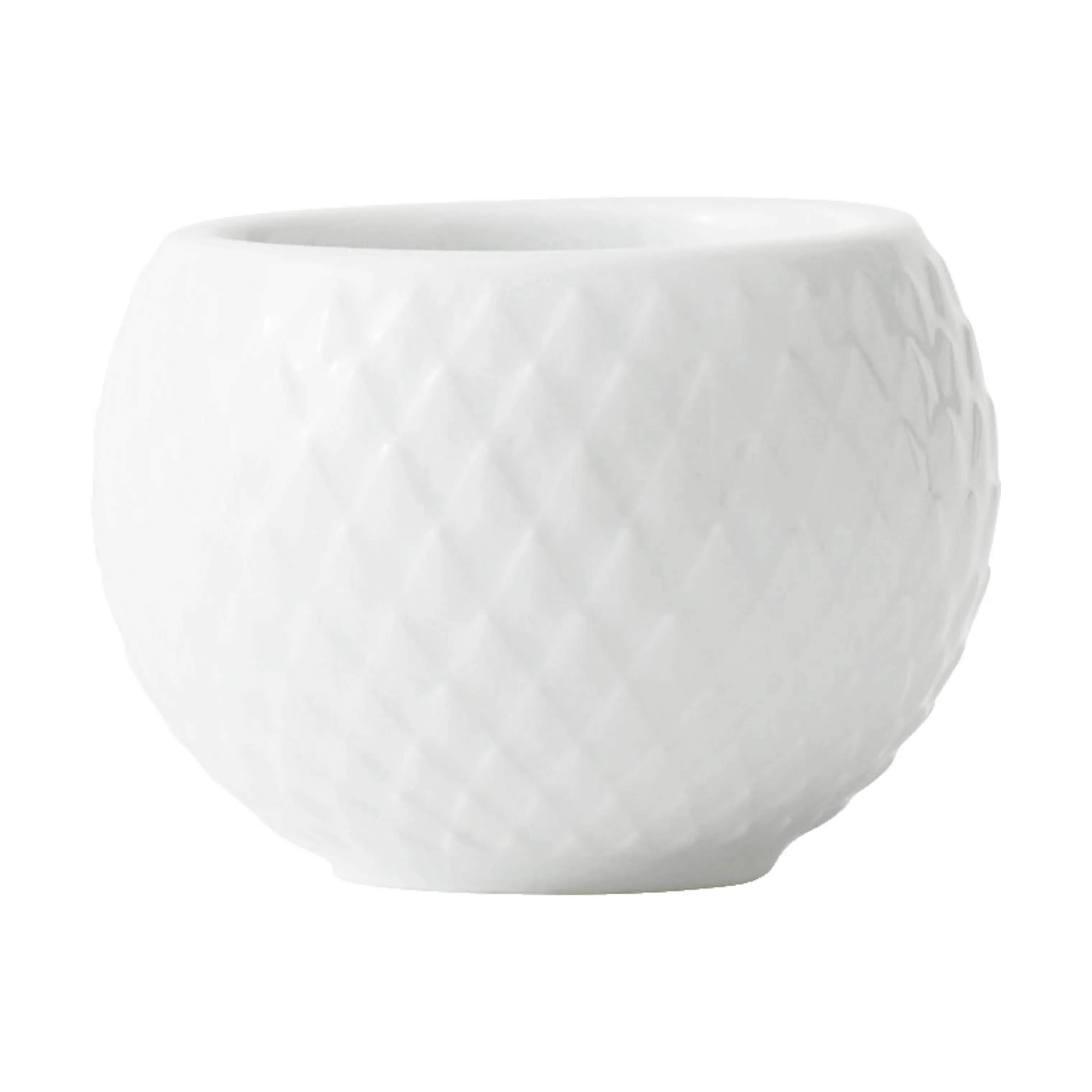 Lyngby Porcelæn Fyrfadsstage Rhombe Fyrfadsstage - 2 stk. i Hvid, 5 cm, 3