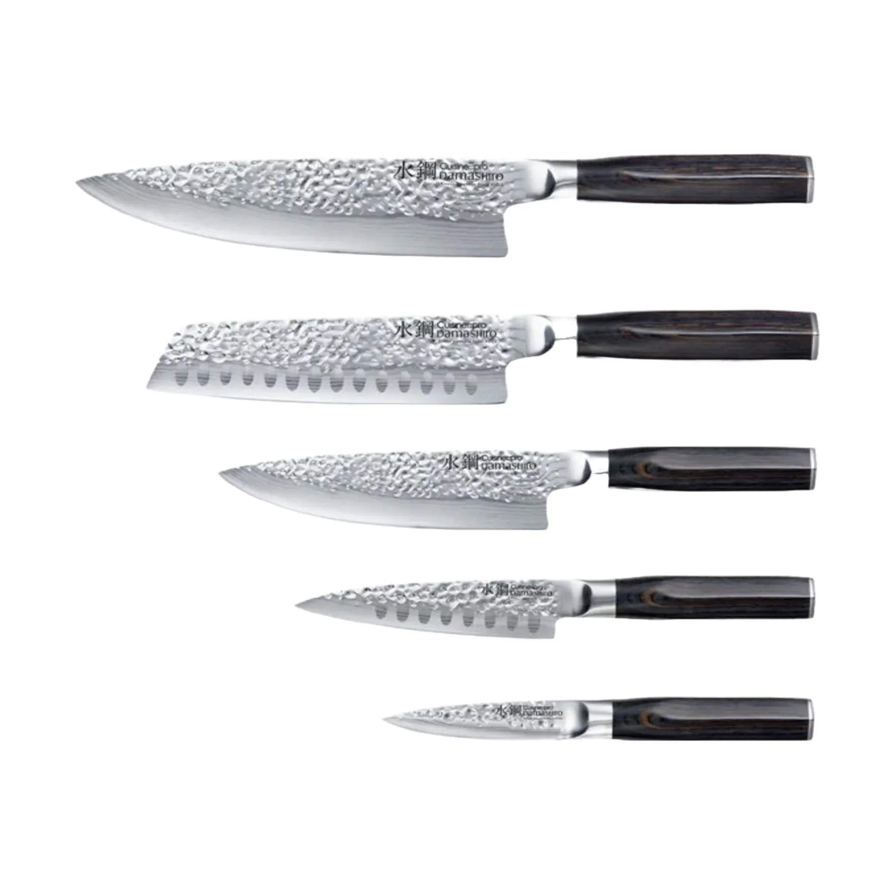 THE CUSTOM CHEF™ Knivblokke med knive Cuisine::pro® Damashiro® EMPEROR Cuisine::pro Damashiro Emperor Hisa 2 Knivblok - 6 dele i Brun, 4