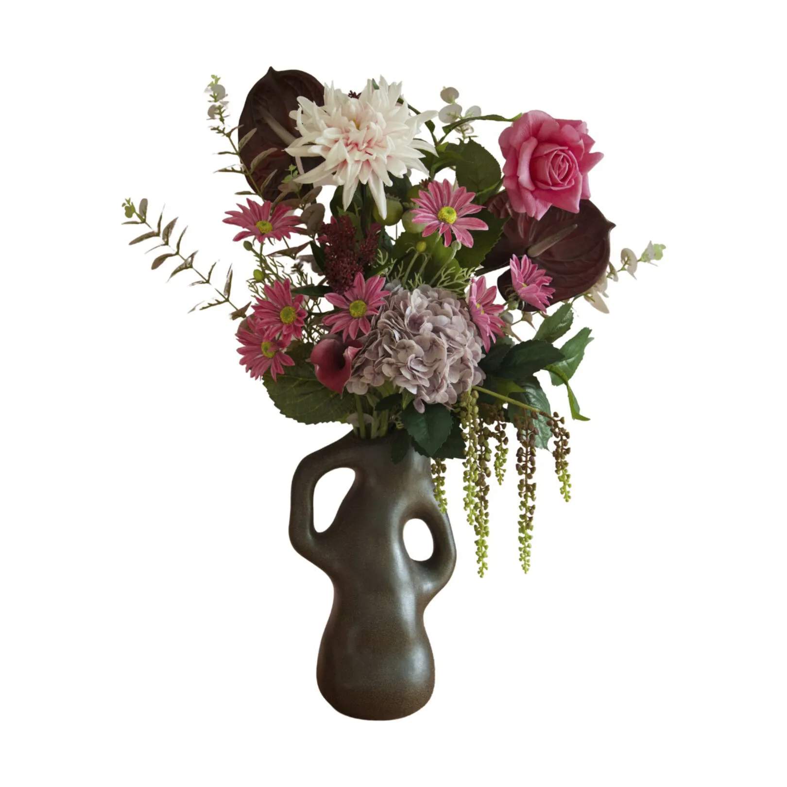 Fleuristc Kunstige blomster Pinky Promise Buket i 13 stilke, 1