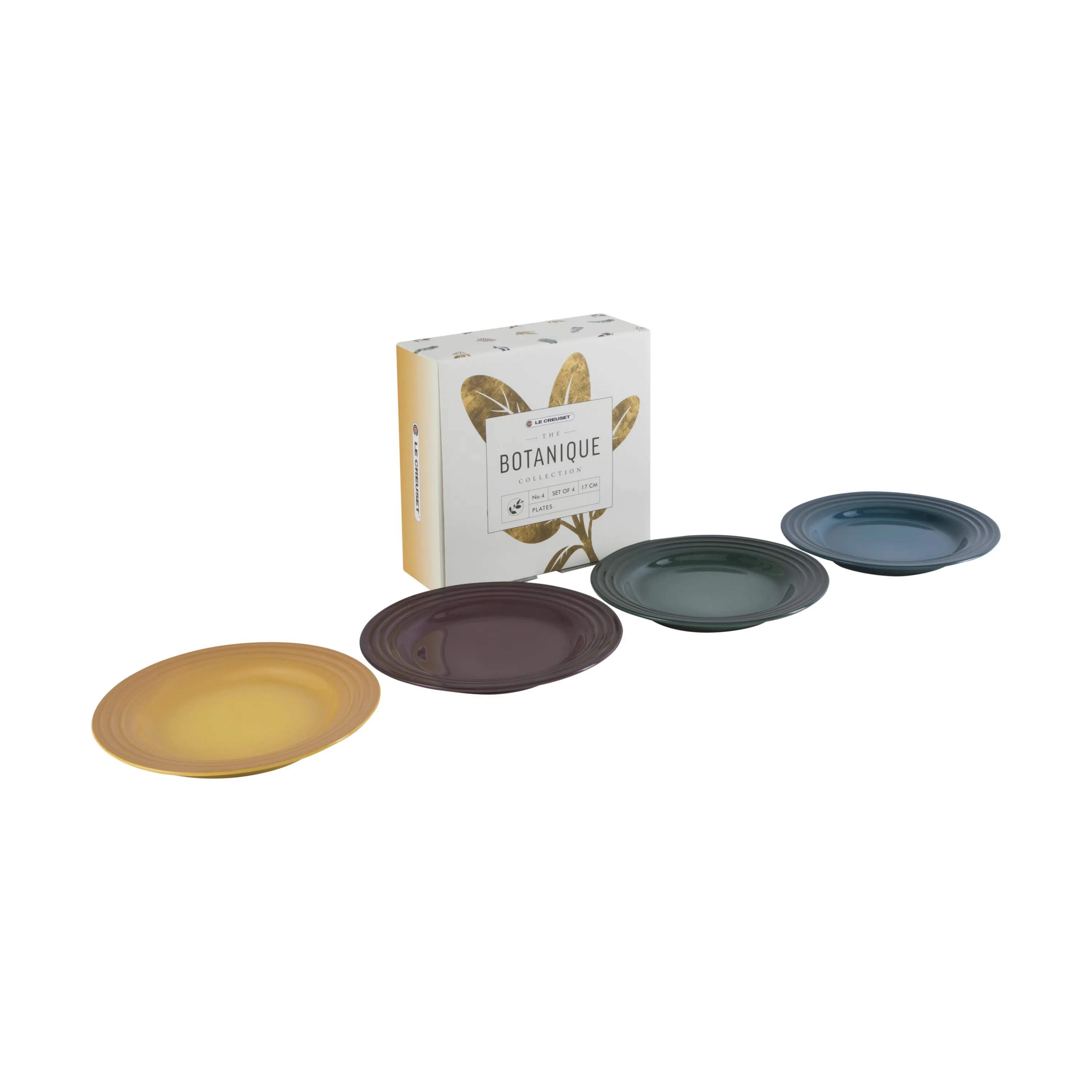 Le Creuset Kagetallerkener Botanique Desserttallerken - 4 stk. i Multifarvet, 4