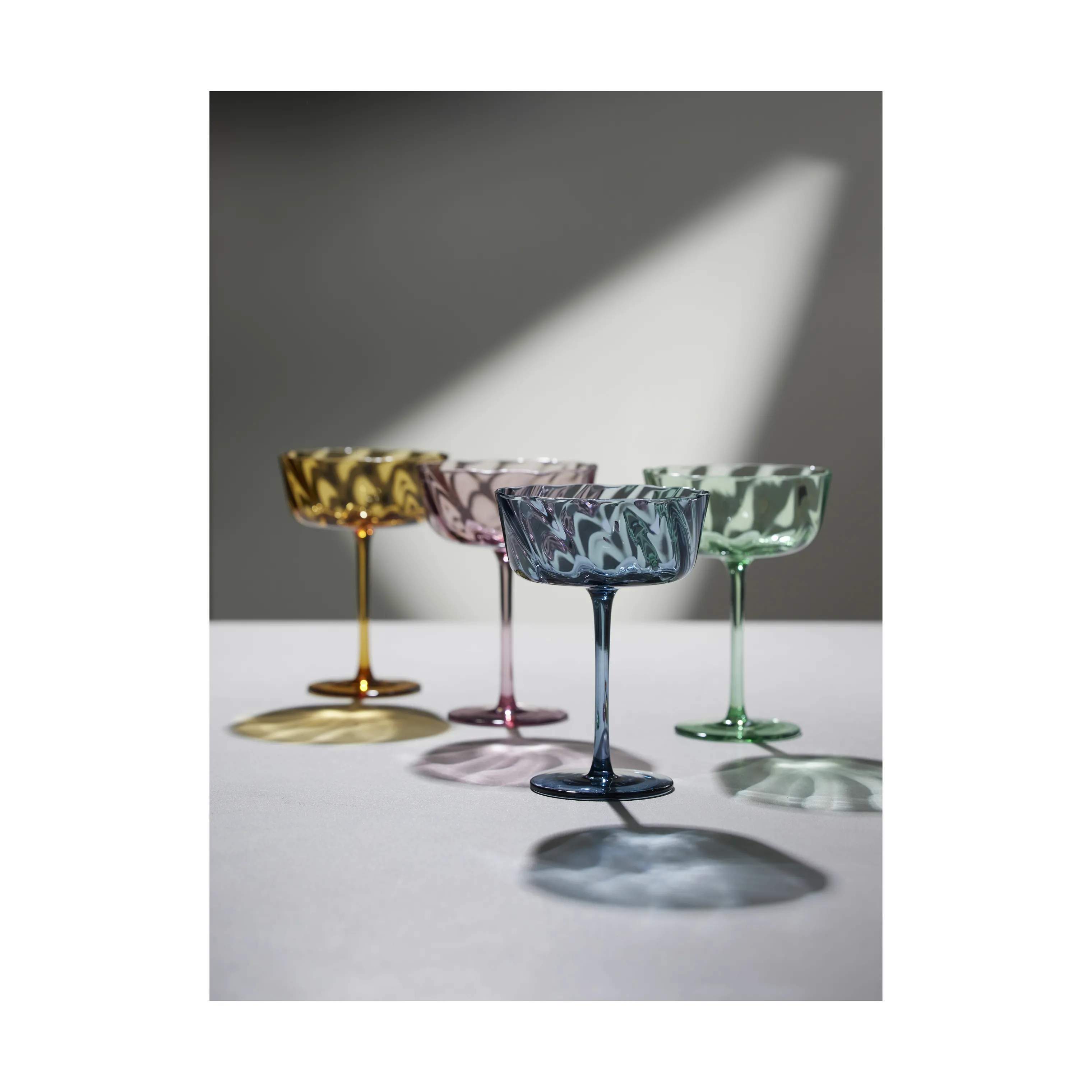 Lyngby Glas Champagneglas Vienna Champagneskål - 4 stk. i Amber, 5