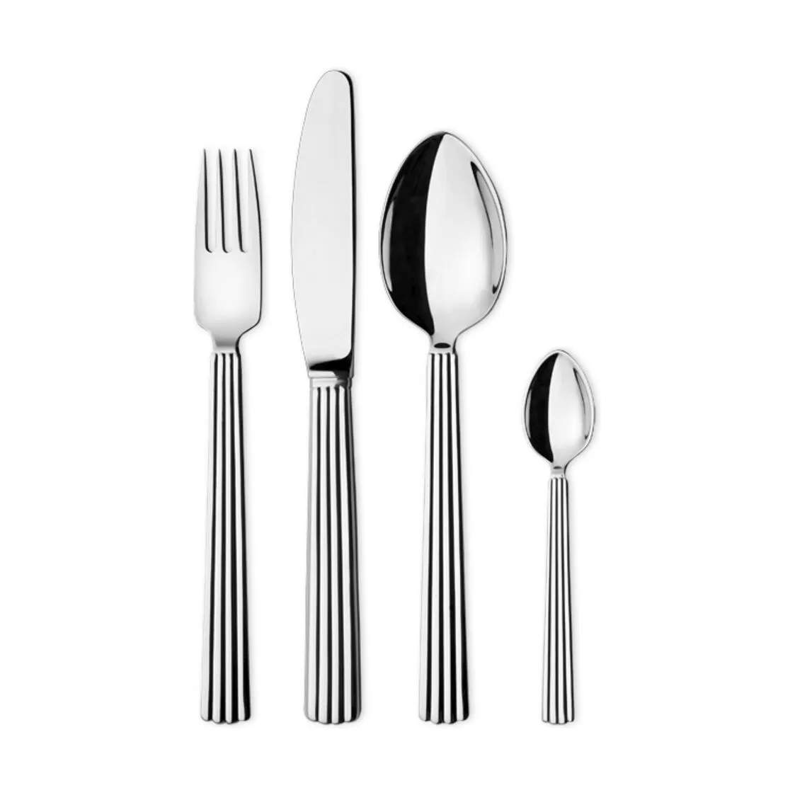 Georg Jensen Bestiksæt Bernadotte Bestiksæt - 4 dele i Blank/Stål, 4 stk., 1
