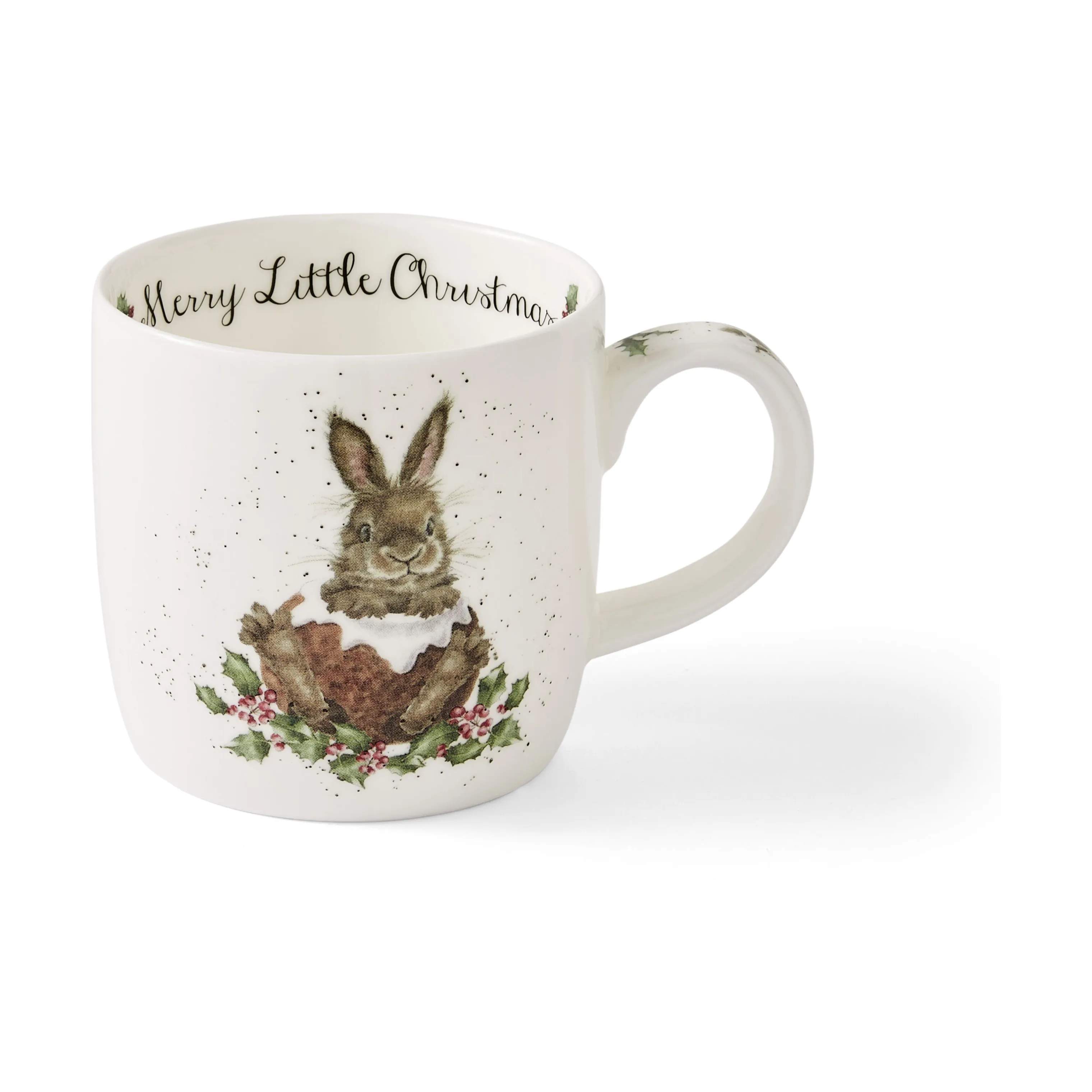Royal Worcester Krus og kopper med hank Wrendale Krus - Merry little xms i Julekanin, 1