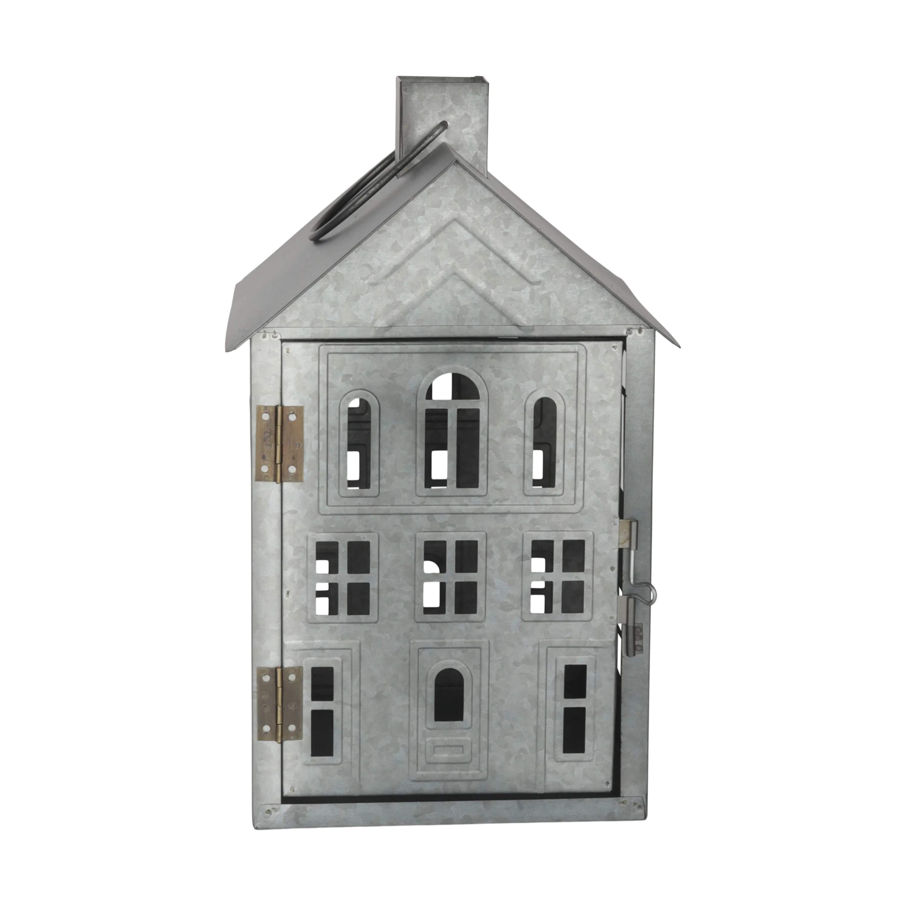 Casa Christmas Bloklysestage Lanterne i Zink, 33,8 cm, 1