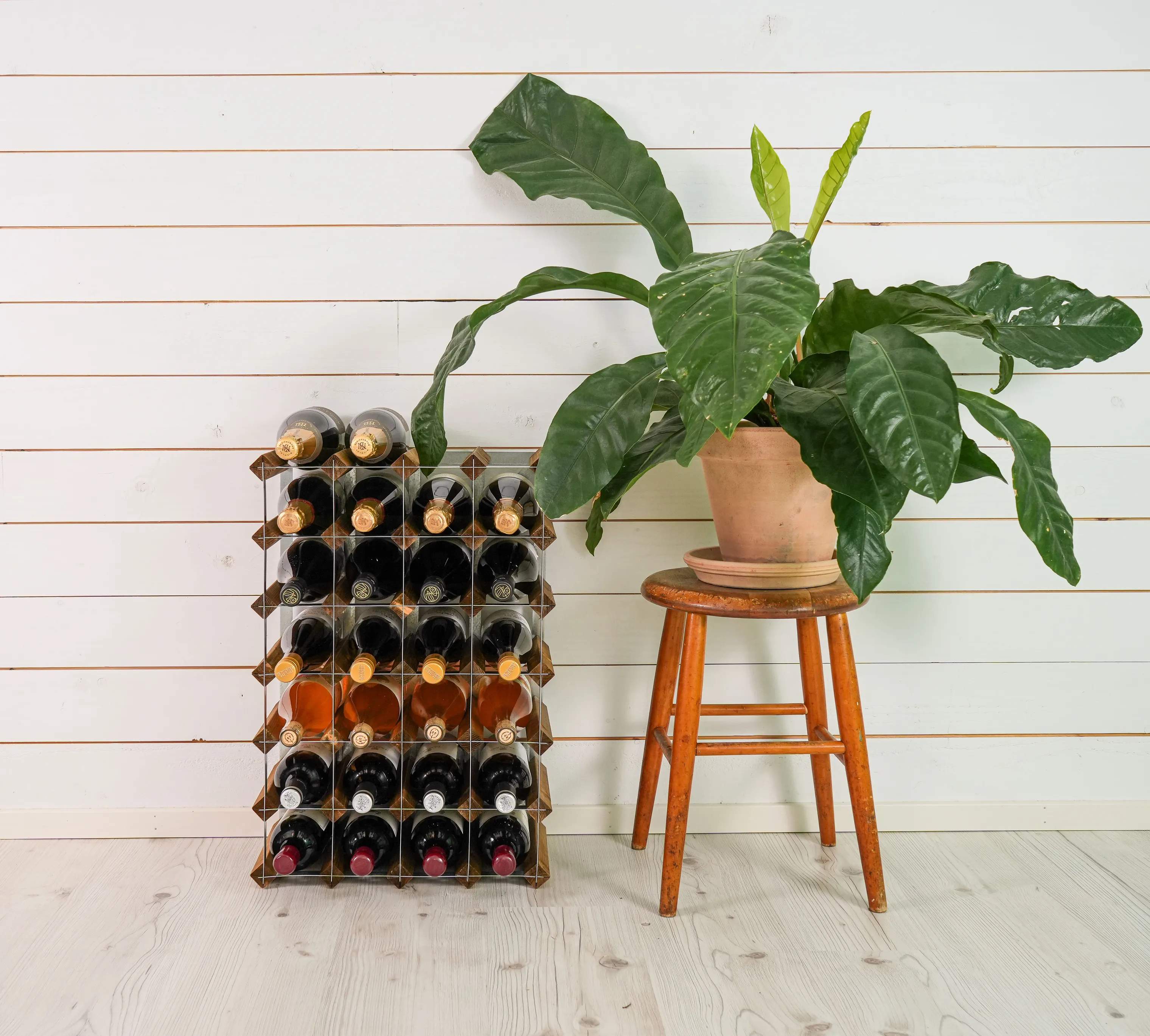Traditional Wine Racks Vinreoler Vinreol i Lys eg, 30 flasker, 3