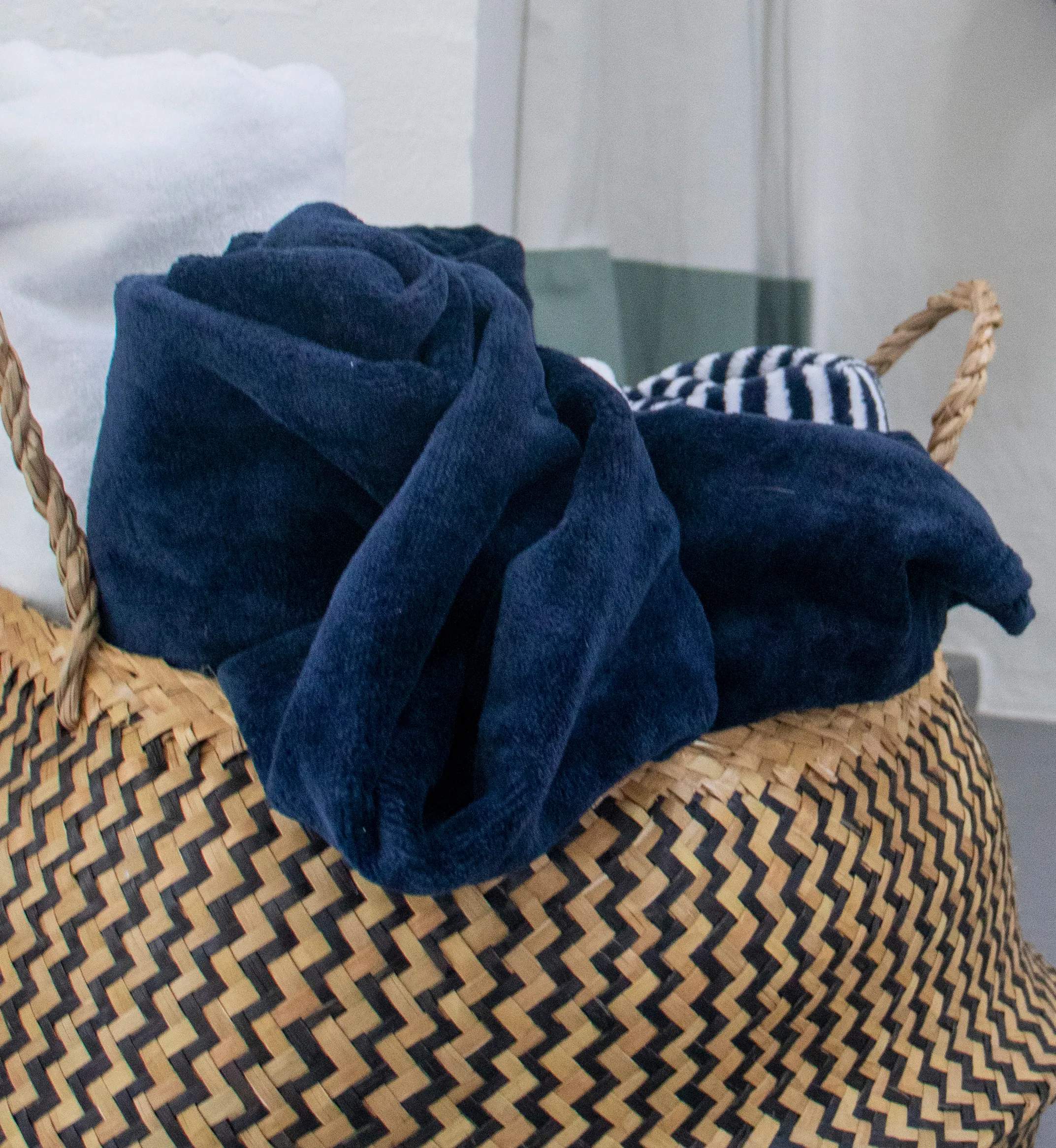 omhu Håndklæder Håndklæde i Navy, B70 x L140 cm, 2