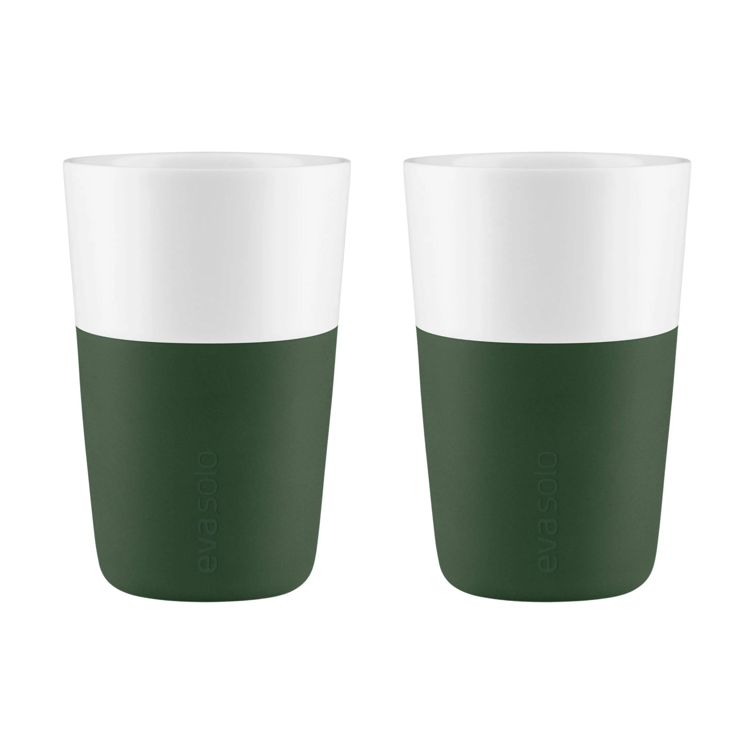 Cafe Latte Krus - 2 stk., emerald green, large