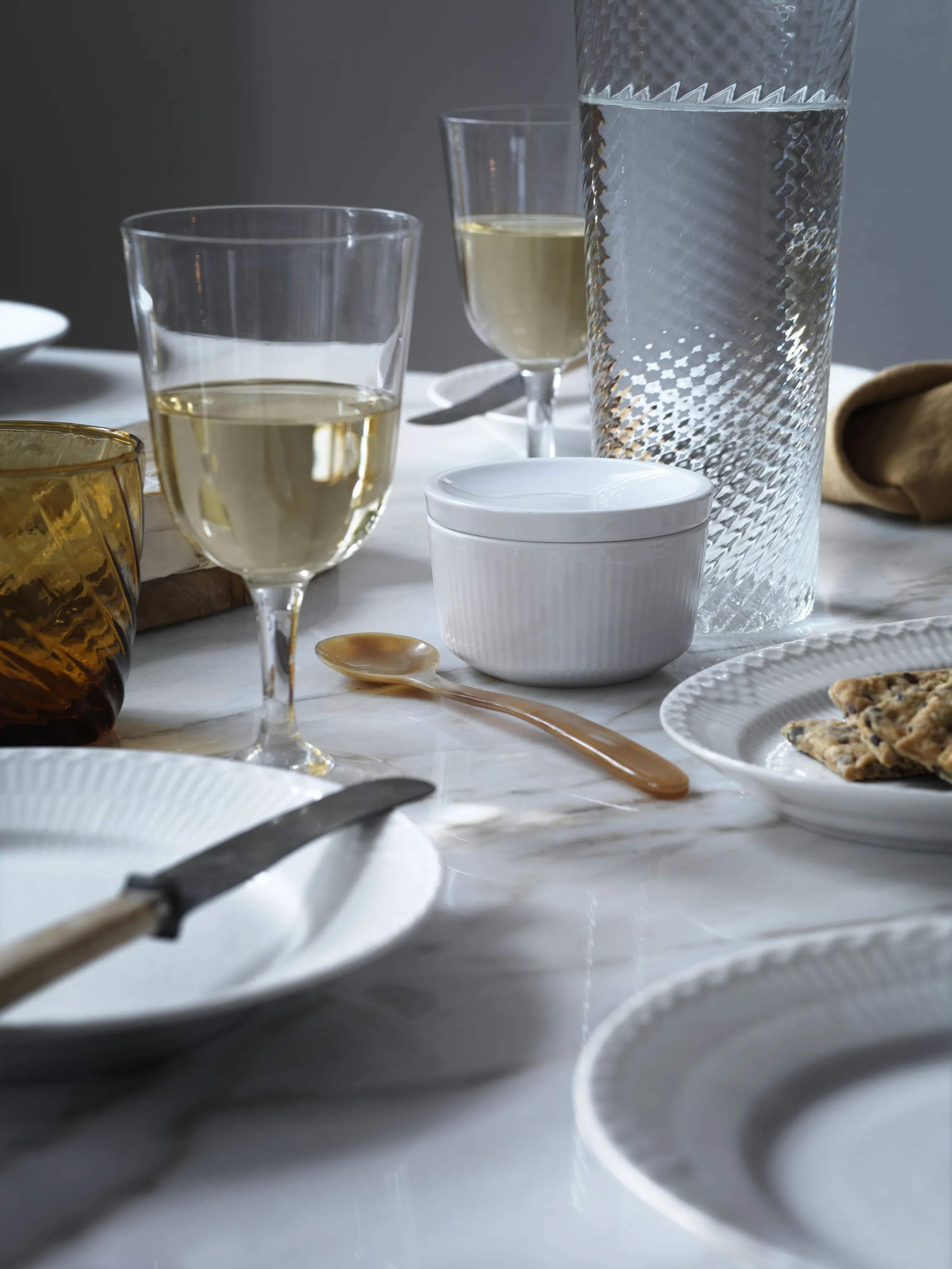 Royal Copenhagen Frokosttallerkener Hvid Halvblonde Frokosttallerken i Hvid, 22 cm, 3