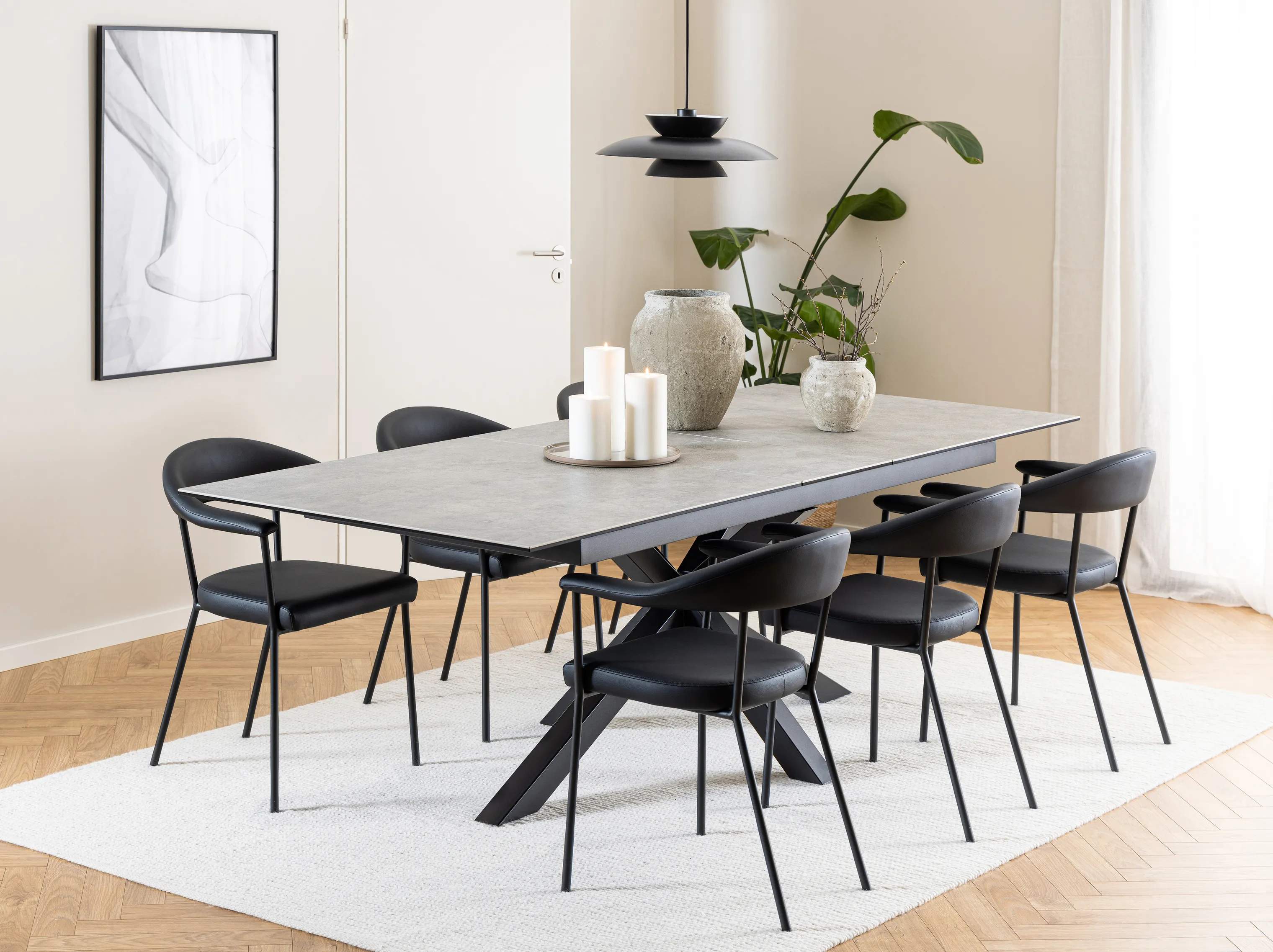 CASA Living Spiseborde Heaven Spisebord i Grå anista, B240 x L100 cm, 3