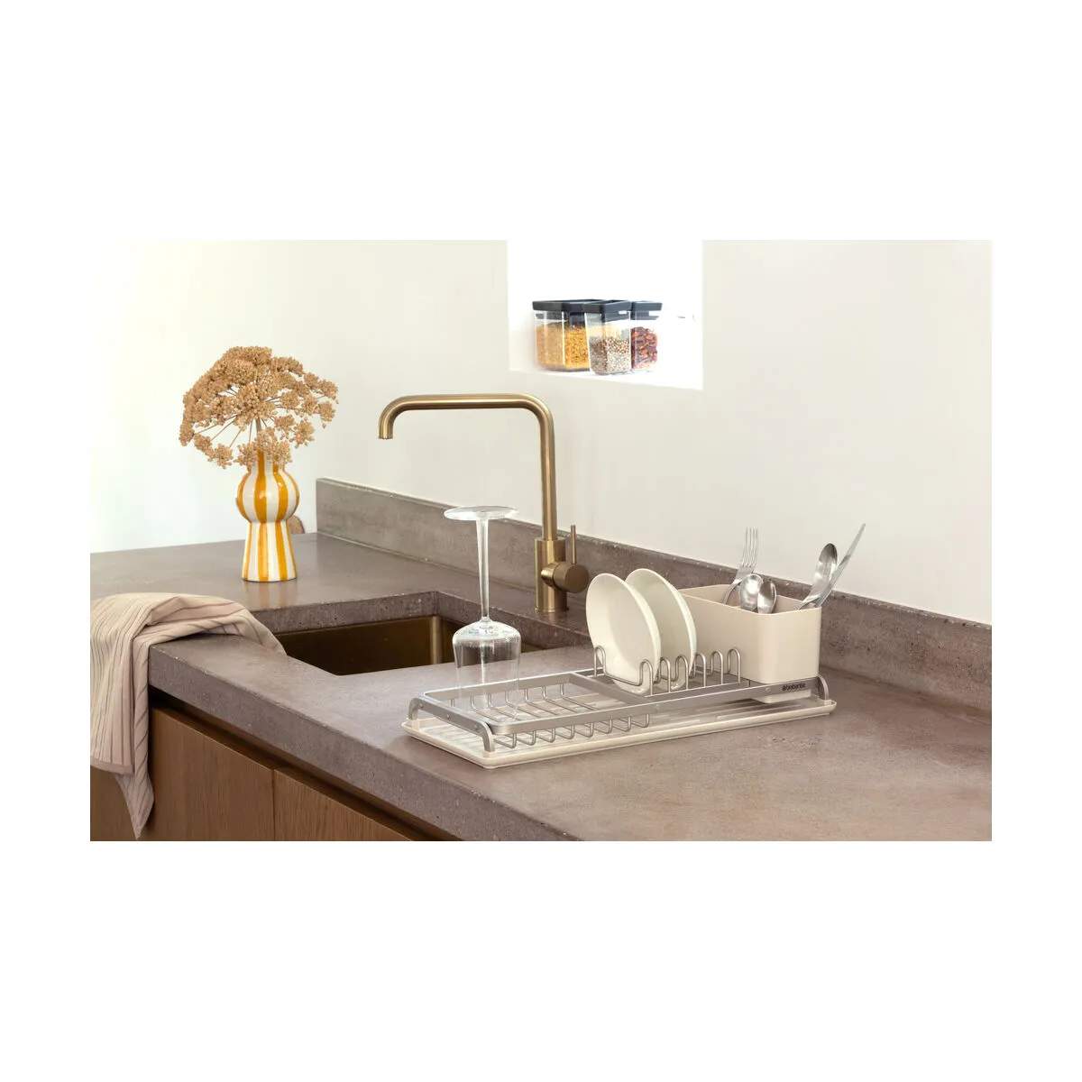 Brabantia Opvaskestativer Sink-side Sinkside Opvaskestativ i Soft Beige, B20 x L46,3 cm, 3