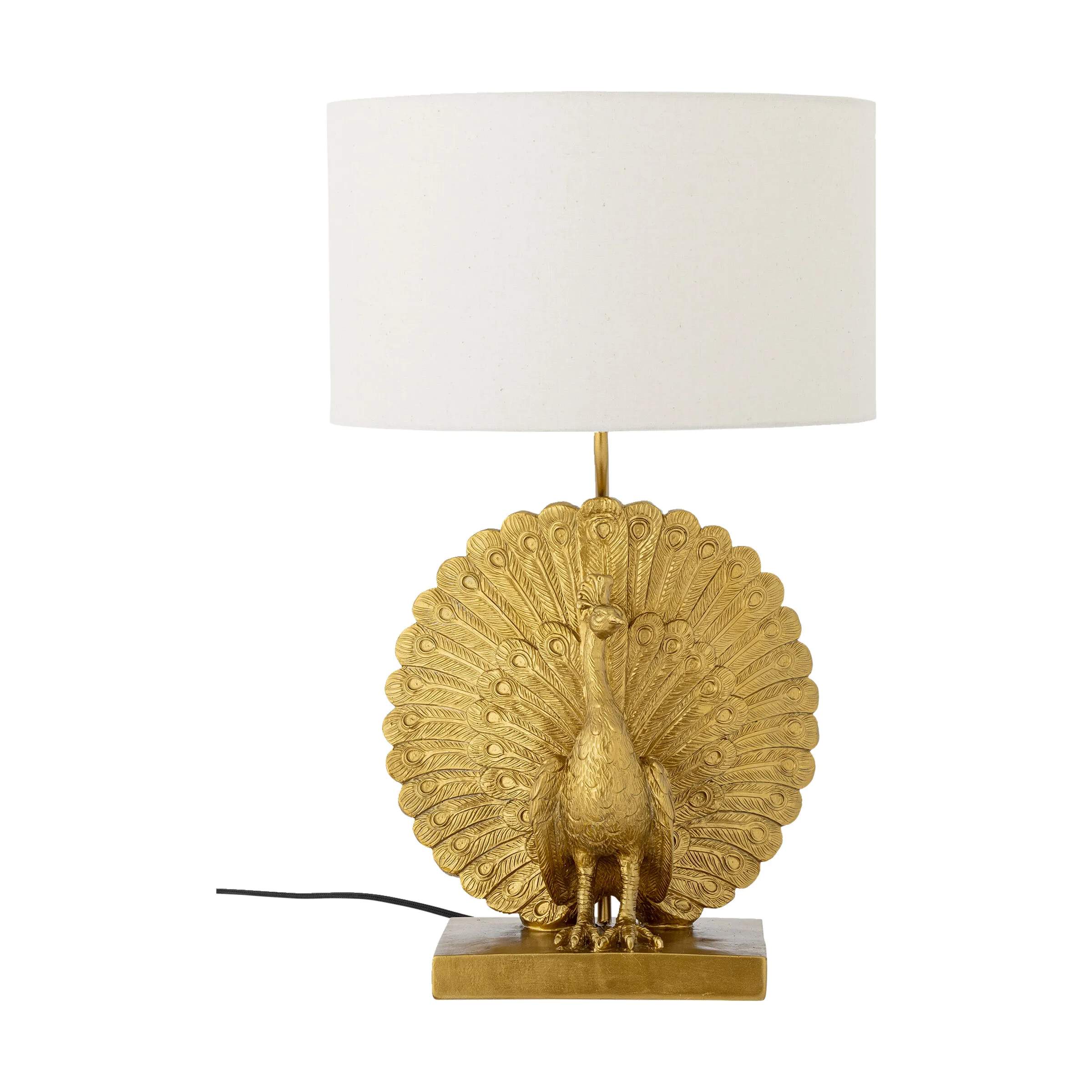 Creative Collection Bordlamper Peacock Bordlampe i Guldfarvet, 1