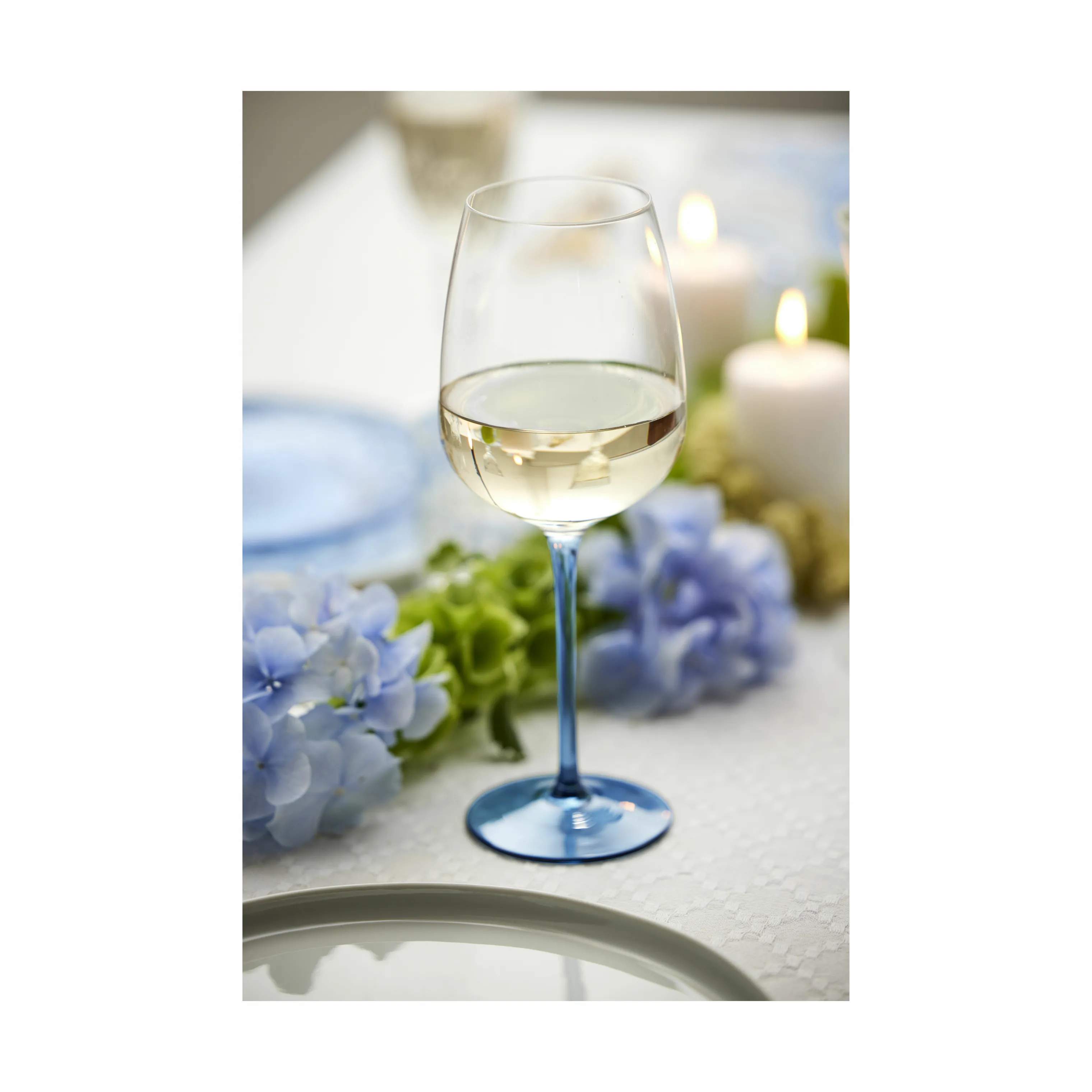 Lyngby Glas Hvidvinsglas Vienna Vinglas - 4 stk. i Blå, 5