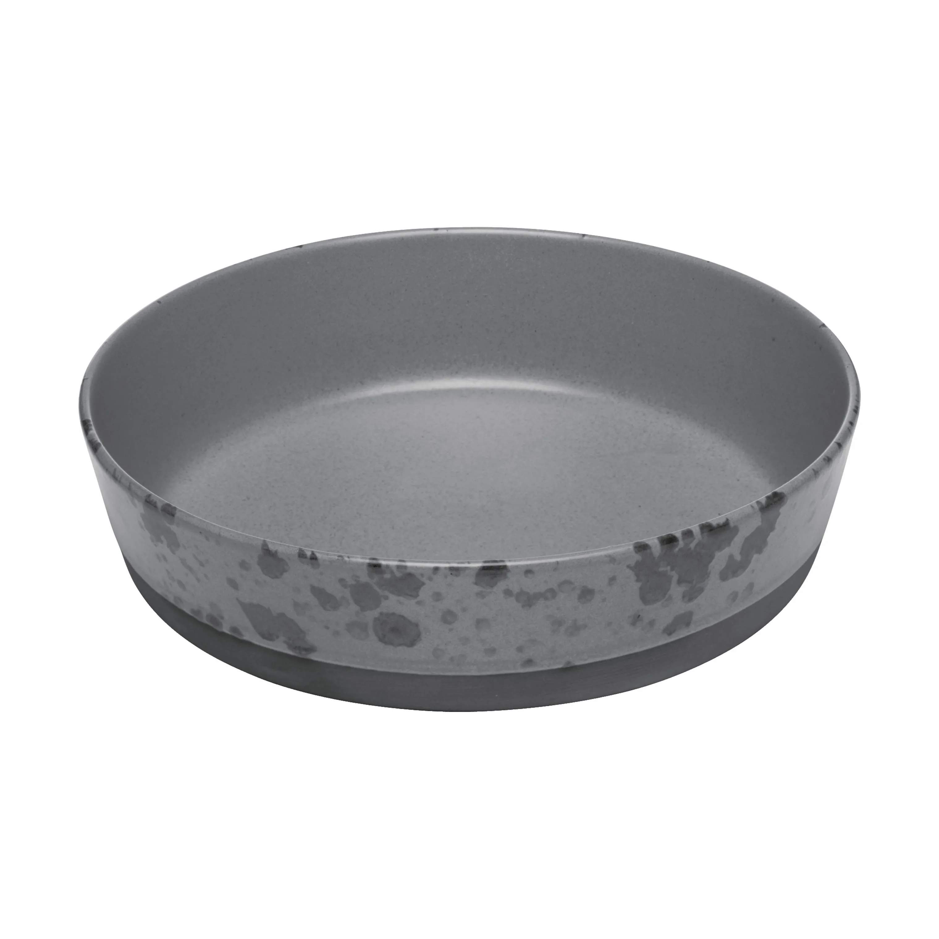 RAW  Dyb tallerken - Ø 19,4 cm - Stentøj - Gråspotted
