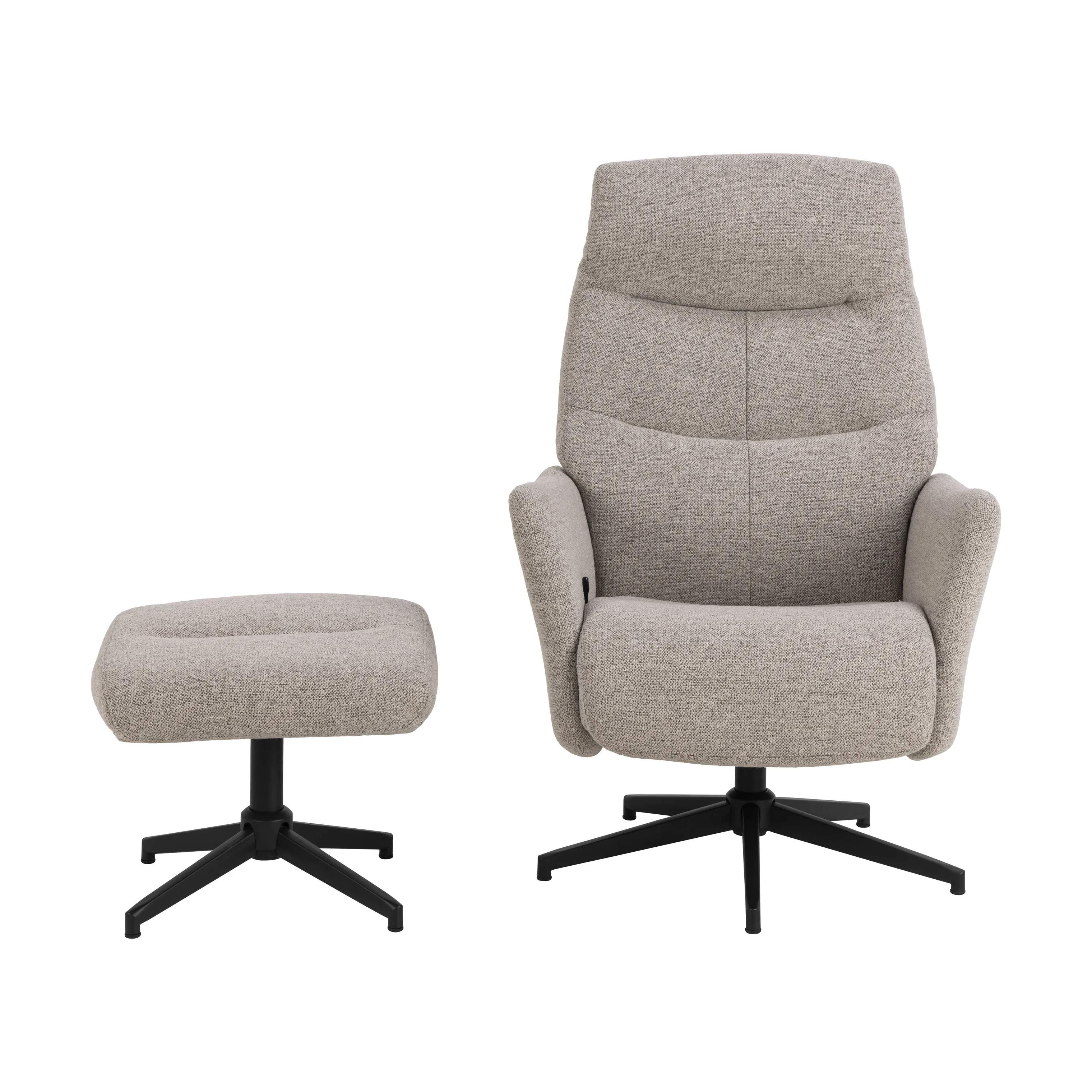 CASA Living Lænestole London Recliner med fodskammel i Beige, 3