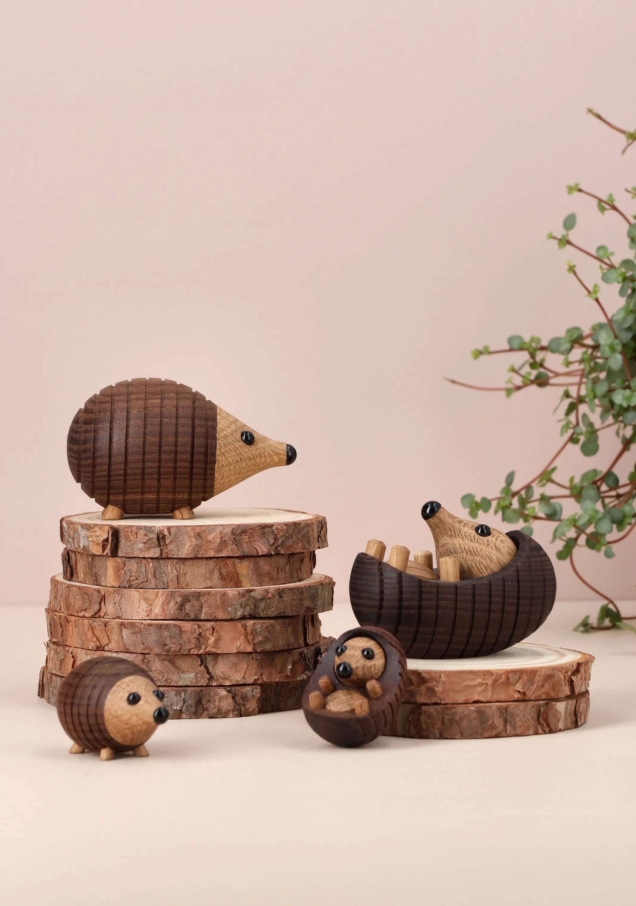 Spring Copenhagen Dyrefigurer Miniature Pindsvin - Stick i Natural, 3