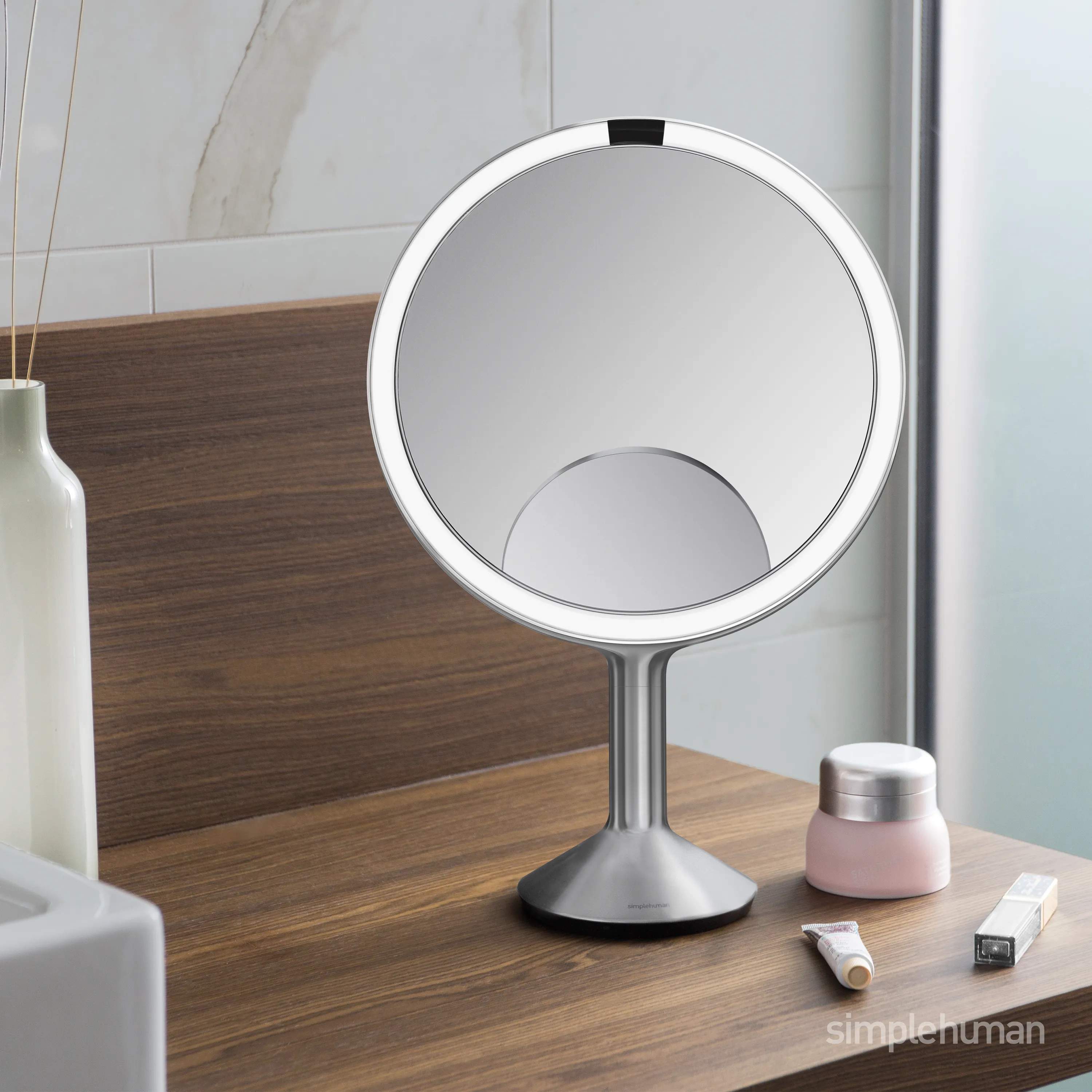 Simplehuman Makeupspejle Makeupspejl Trio Max i Børstet stål, 2