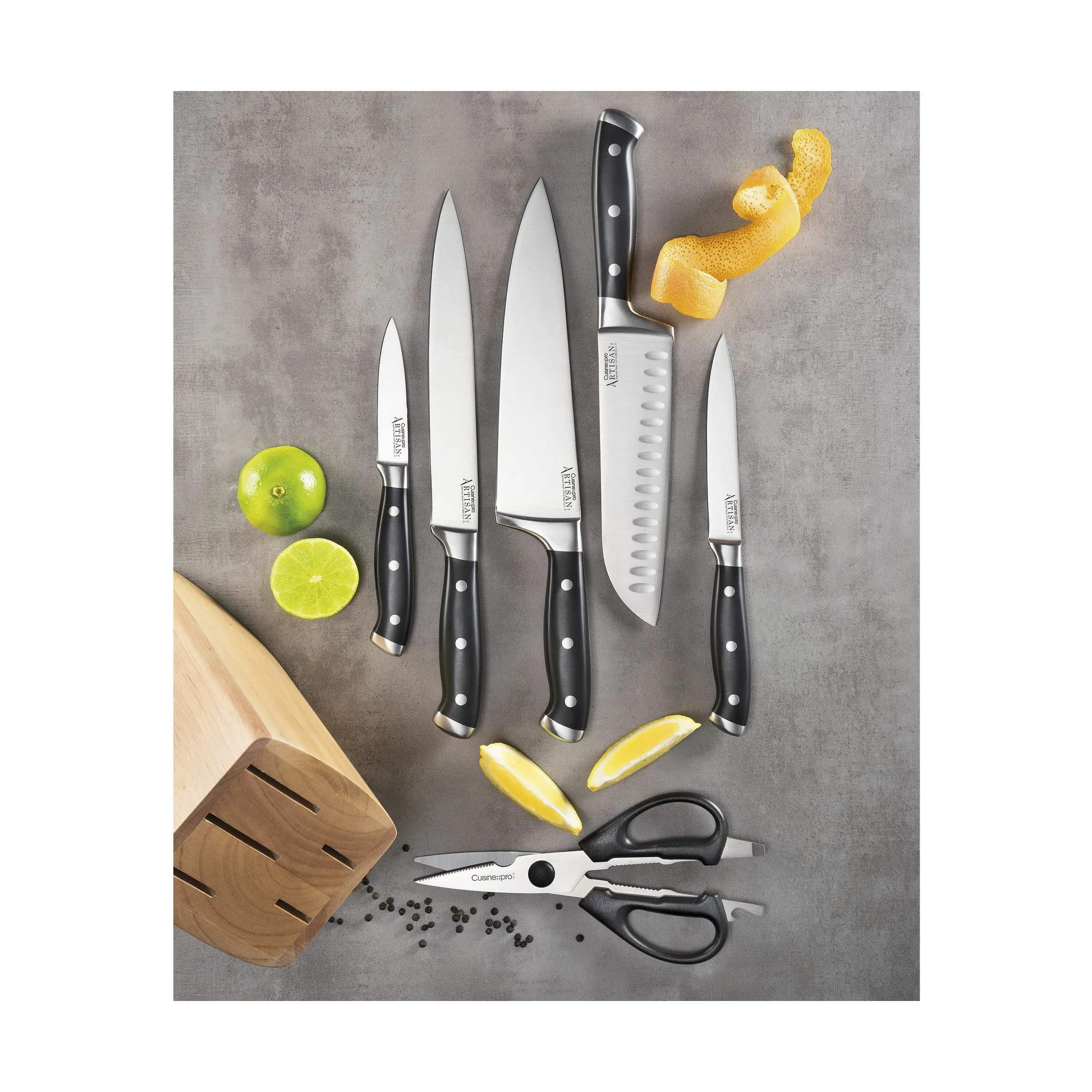 THE CUSTOM CHEF™ Knivblokke med knive Cuisine::pro®
Artisan™ Cuisine::pro Artisan™ Licht Knivblok - 7 dele i Brun, 4