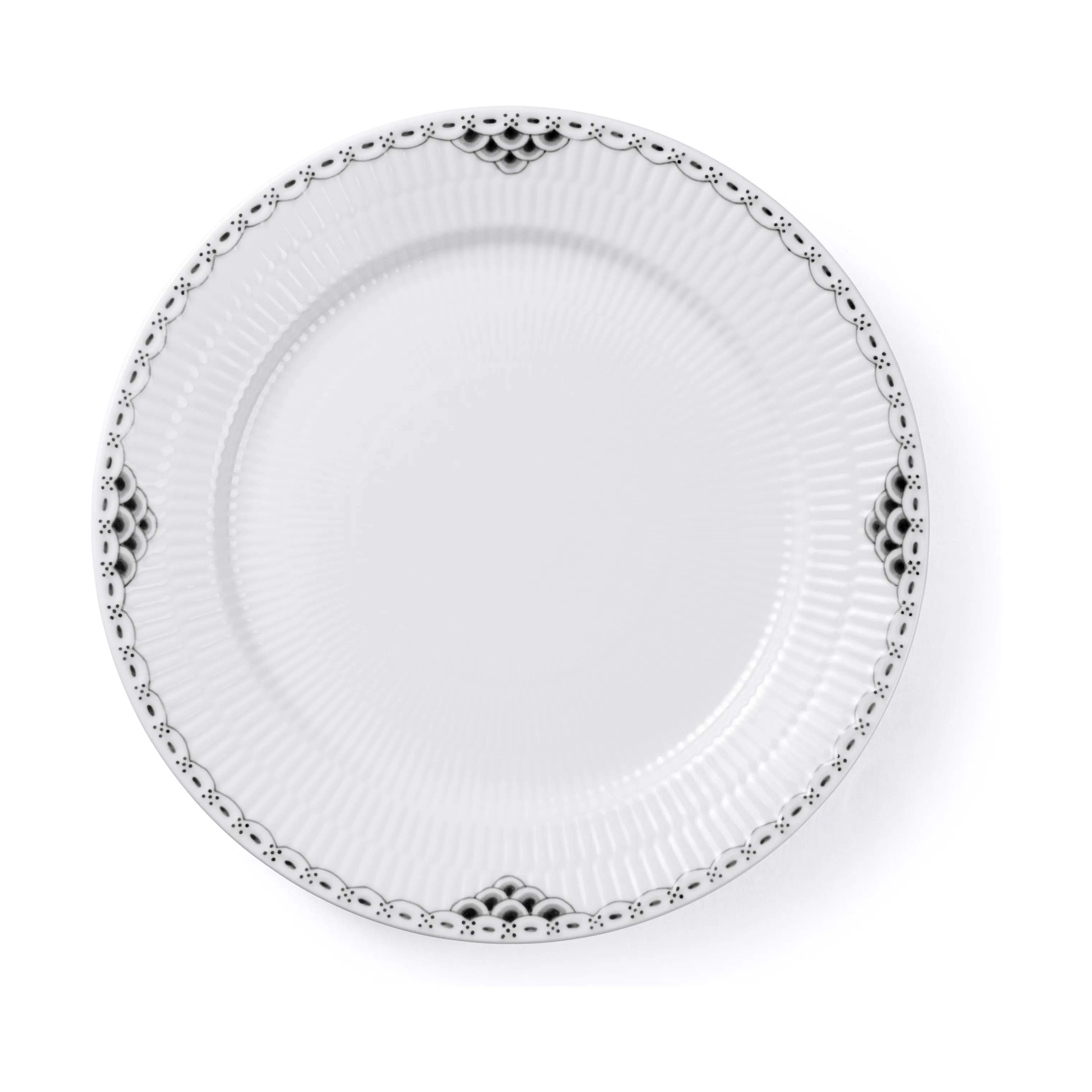 Royal Copenhagen Middagstallerkener Sort Riflet Blonde Middagstallerken i 27 cm, 1