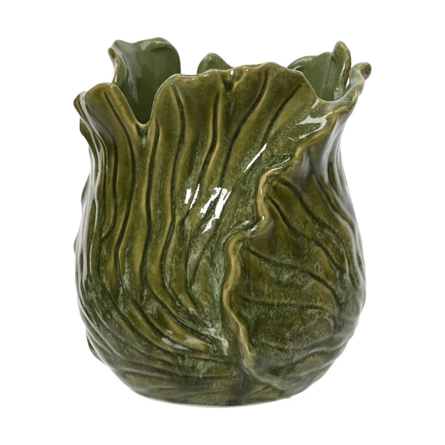 Vase Salathoved, grøn, large
