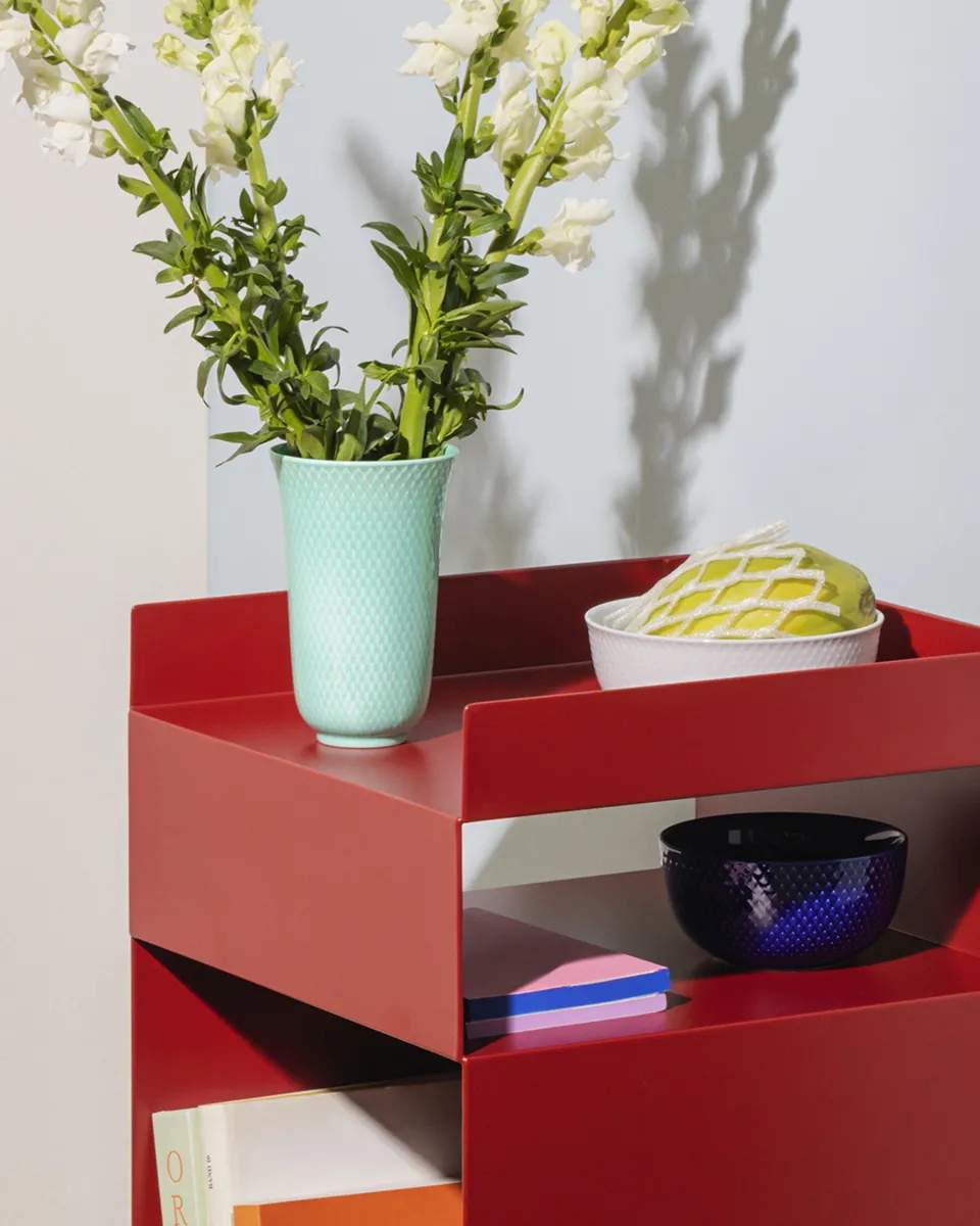Lyngby Porcelæn Vaser Rhombe Color Vase i Aqua, 3