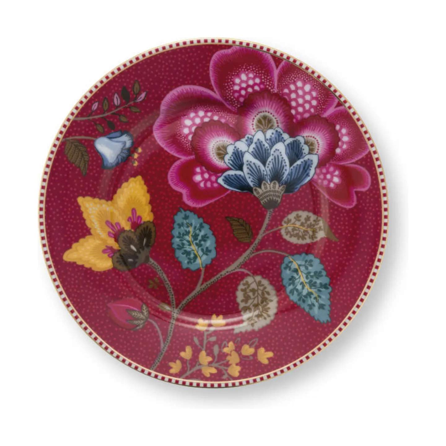 PIP Studio Kage- og desserttallerkener Blooming Tales Tallerken i Rød, 17 cm, 1