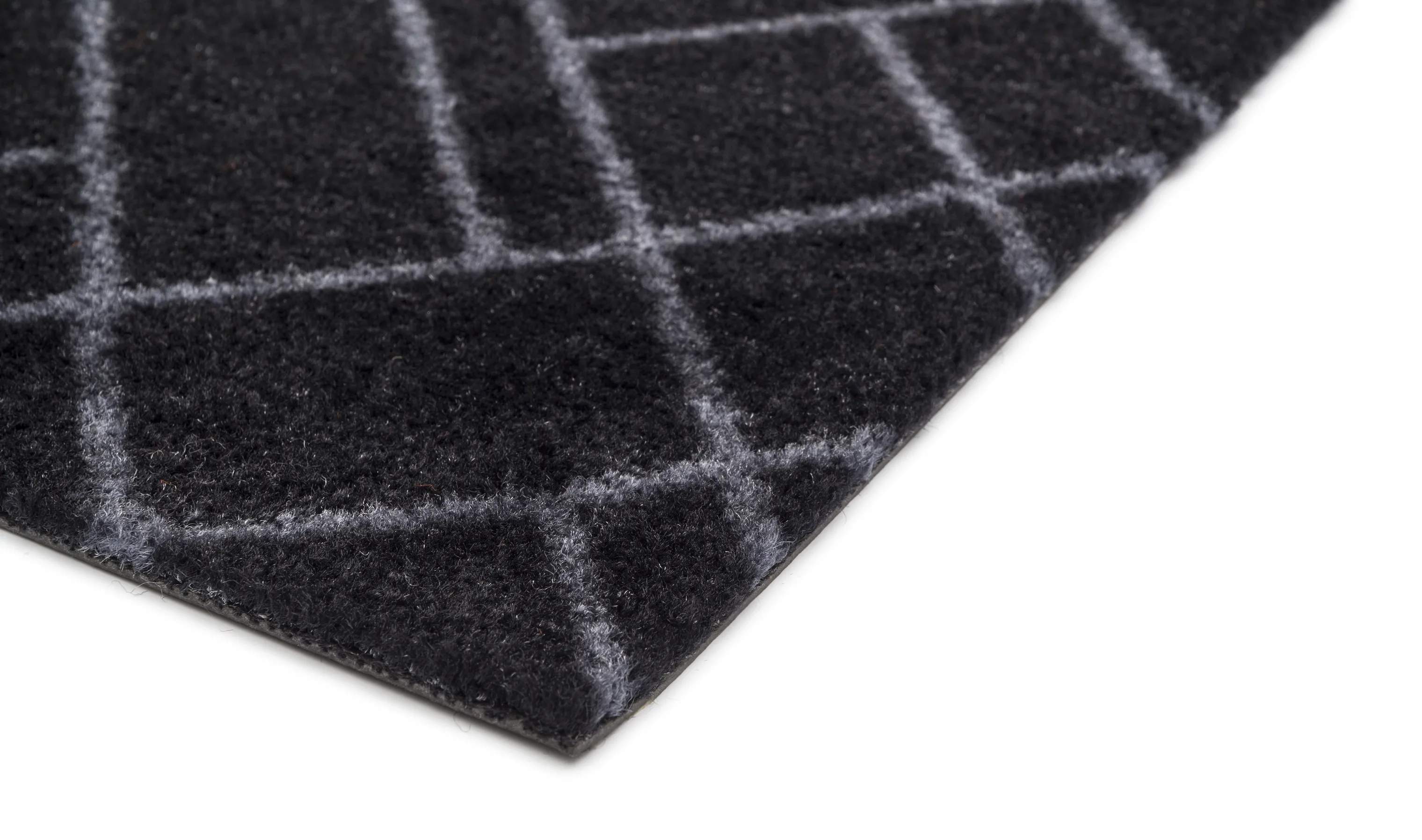 Tica Copenhagen Dørmåtter Lines Gulvmåtte i Sort/grå, B40 x L60 cm, 2