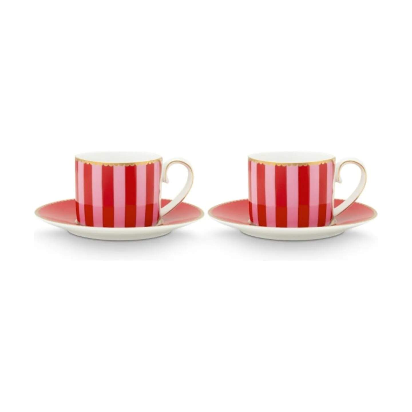 PIP Studio Espressokopper Love Birds Espressokop m. underkop - 2 stk. i Pink, 1