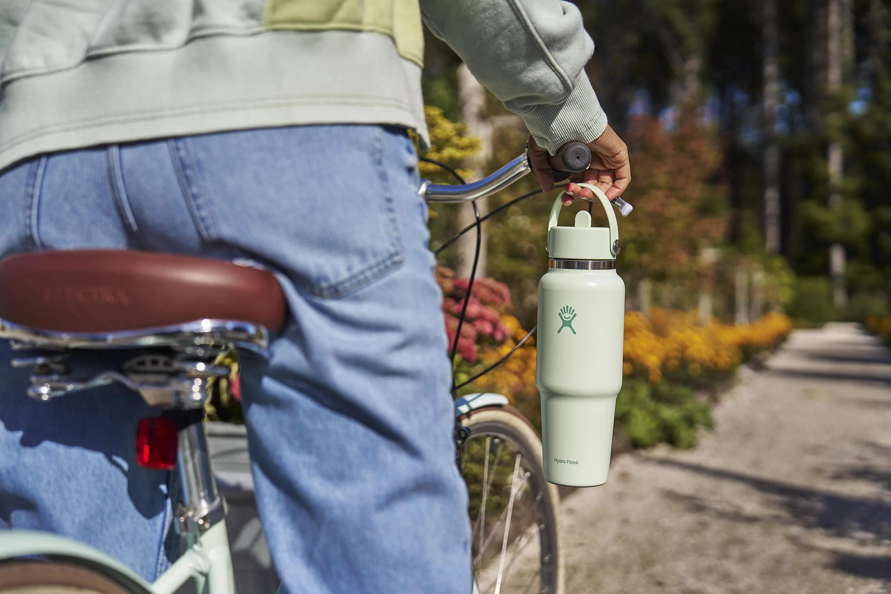 Hydro Flask Termoflasker Wide Flex Straw Termodrikkedunk i Lysegrøn / Stål, 2