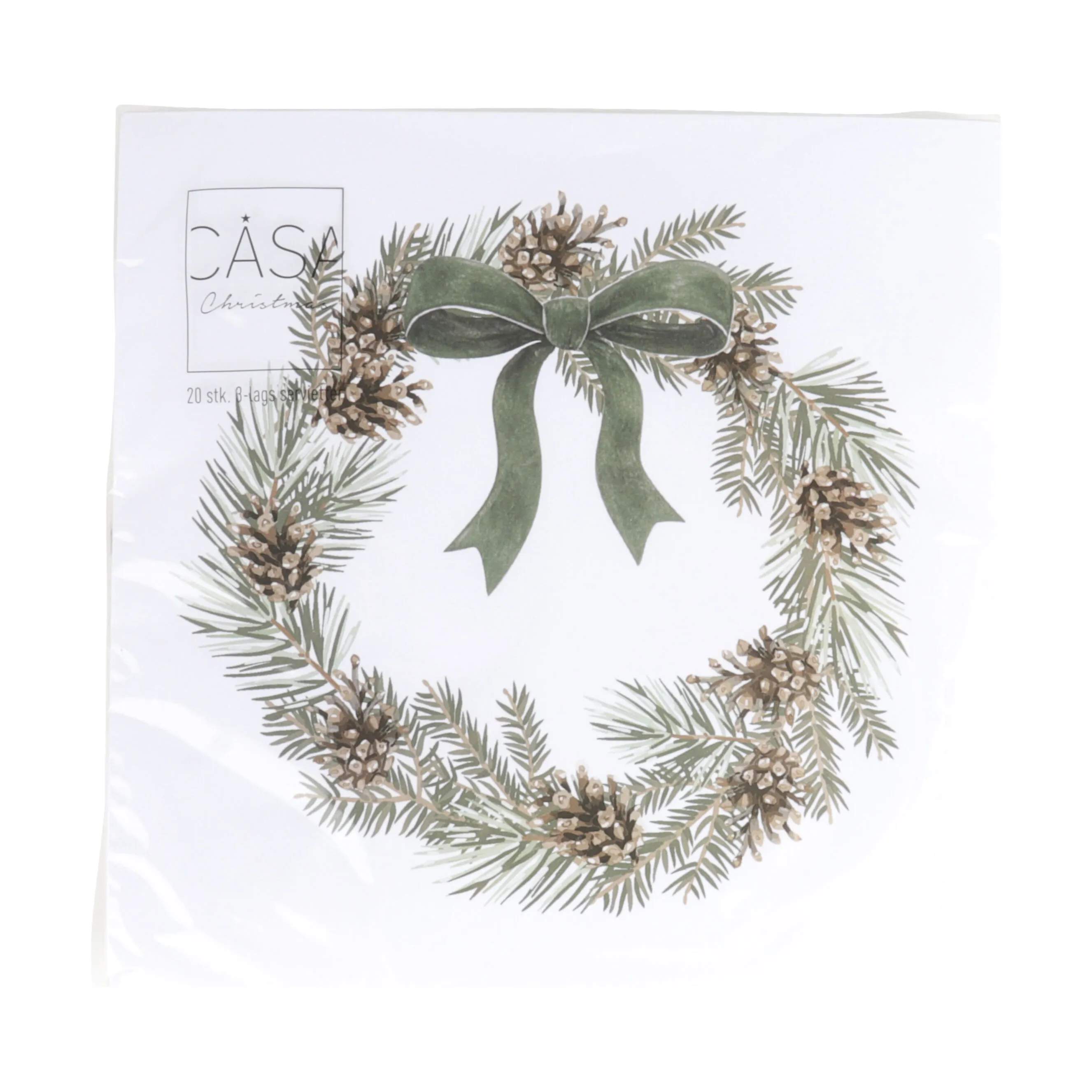 Casa Christmas Papirservietter Servietter - 20 stk. i Hvid, 1