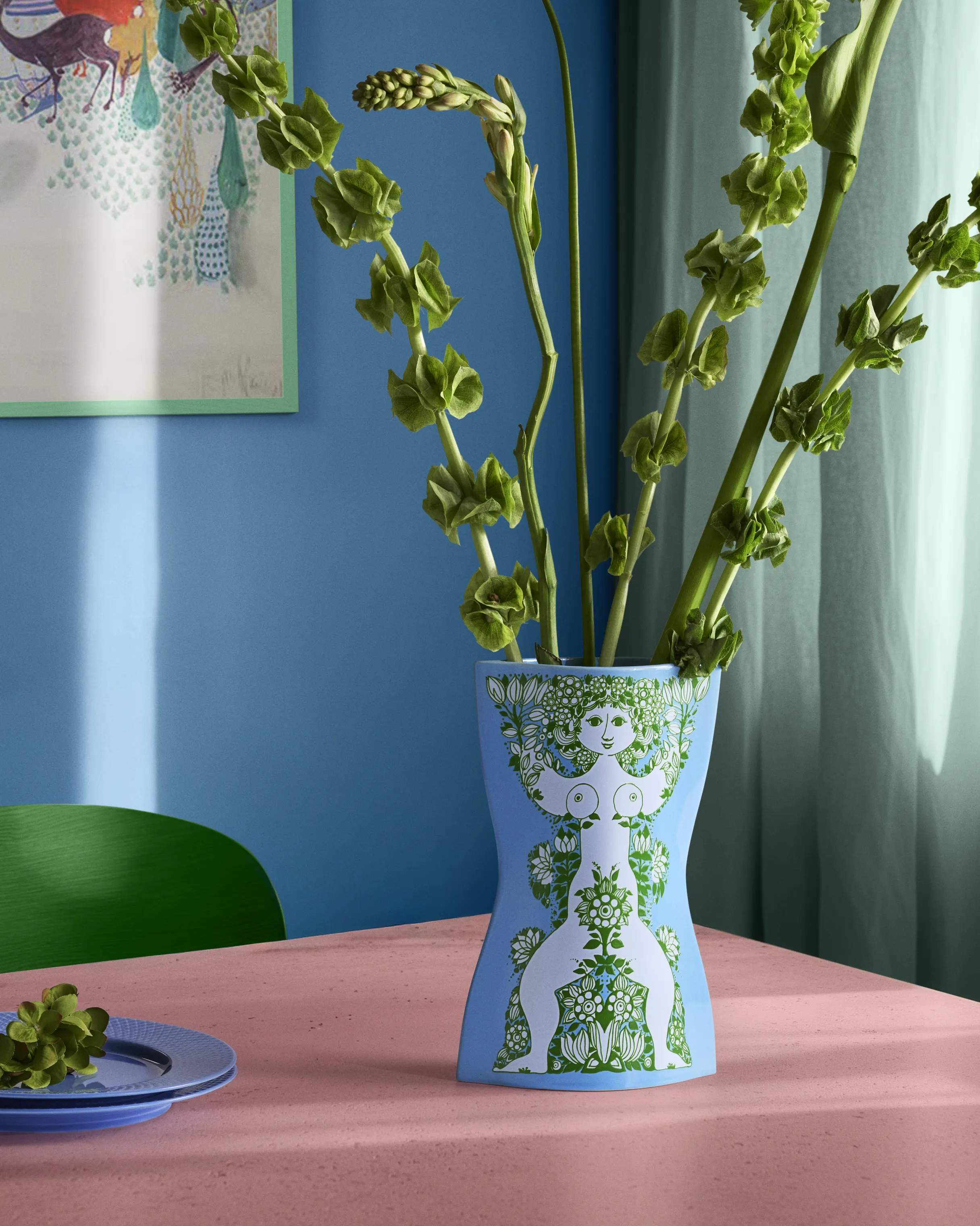 Bjørn Wiinblad Vaser Nina Vase i Lys blå/Grøn, 3